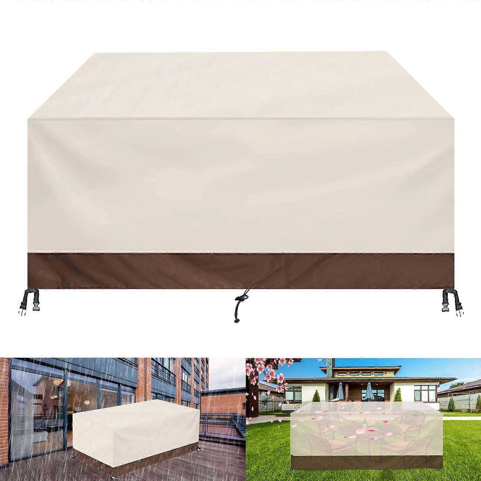 Garden Furniture Cover, Rectangular, Waterproof 420D Oxford Fabric, Windproof Sofa Cover for Outdoor Table