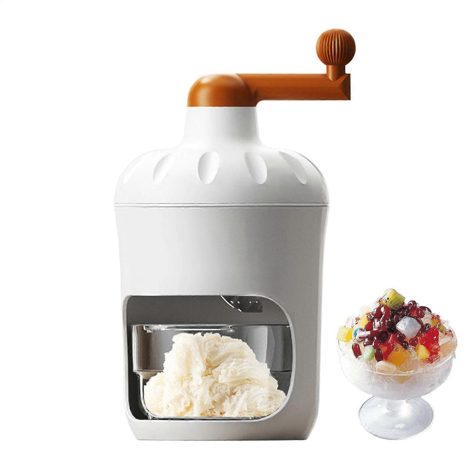 Snow Cone Machine with Shaved, Hand Snow Ice Machine, Food Grade Ice Maker, Shaver Snow Cone Machine with Stainless Steel Steels