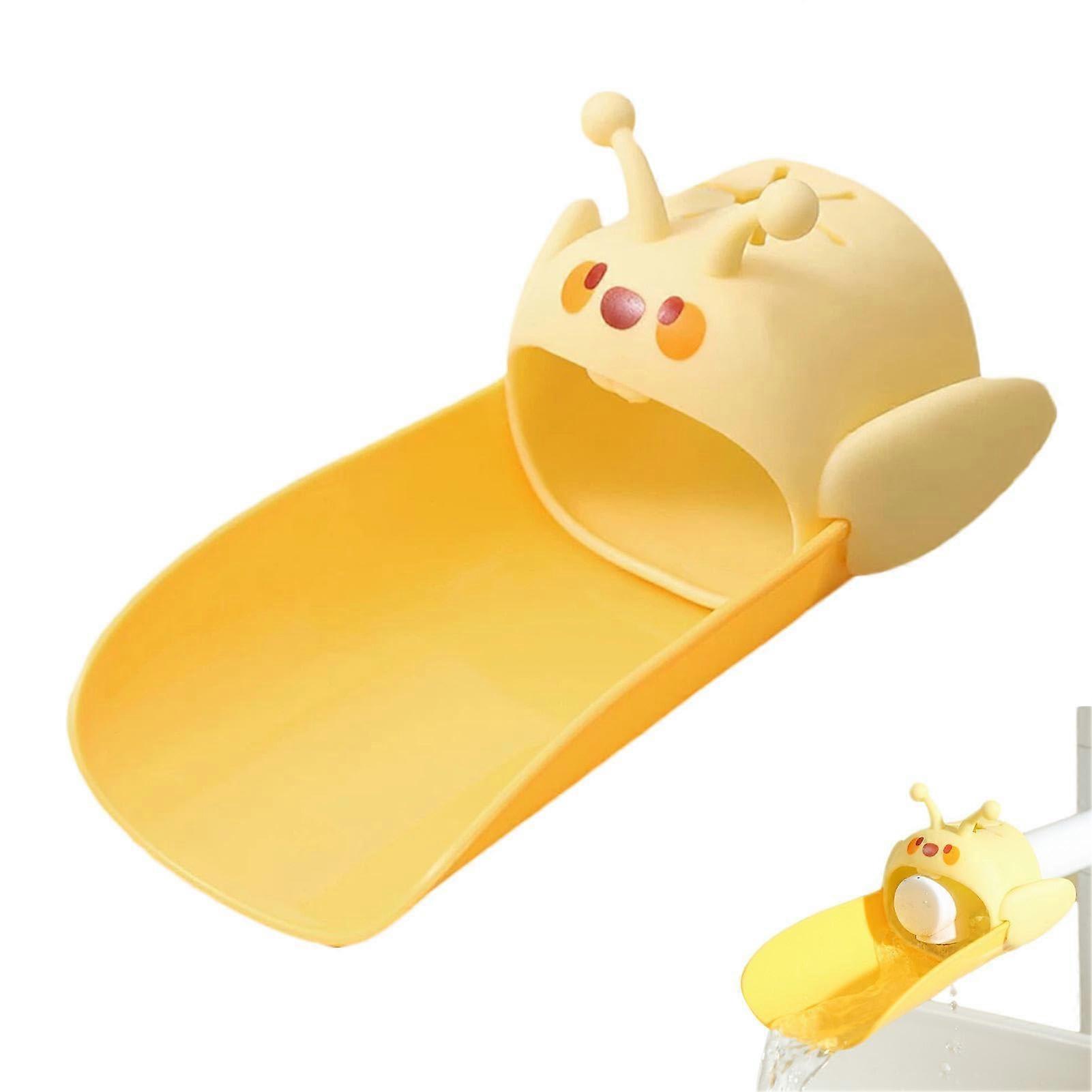 Toddler Sink Extender - Yellow Bathroom Faucet Extension for Kitchen Sink - Adjustable, Easy Install, Child-Friendly Design