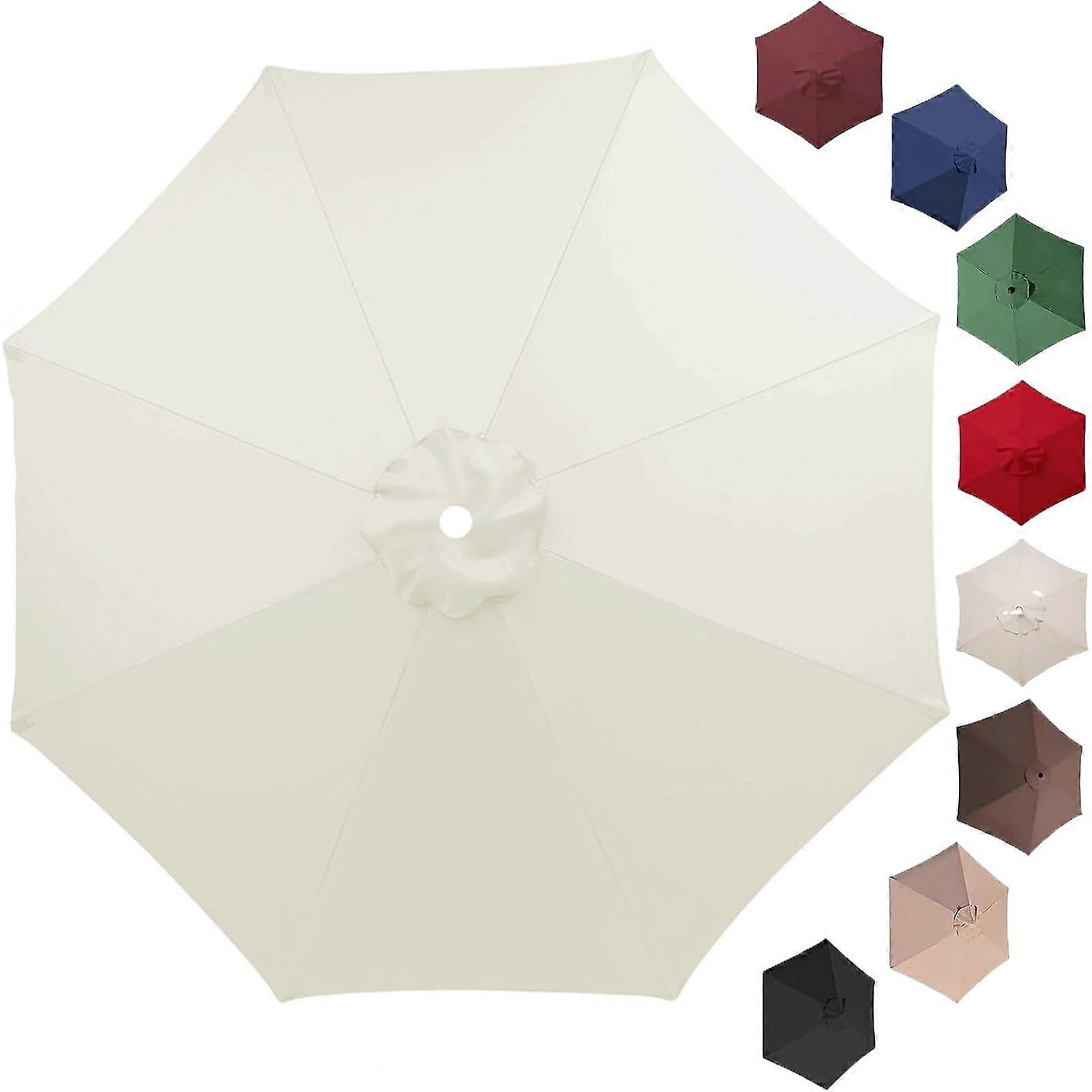 Parasol Replacement Canopy for 2m/2.3m/2.7m/3m 6/8 Ribs, 300cm/8ft Q8