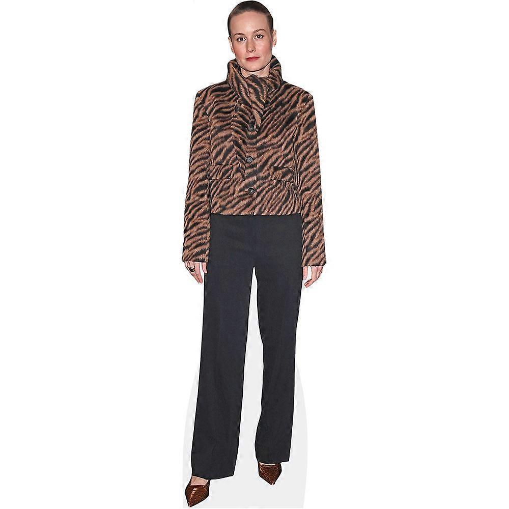 Brie Larson (Animal Print) Cardboard Cutout (lifesize OR mini size). Standee. Stand Up.