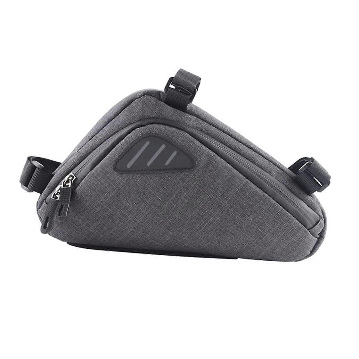 Front Bicycle Bag for Frame and Handlebar, Saddle Bag Accessory Cover, Nylon Cloth, Black, 1 Piece