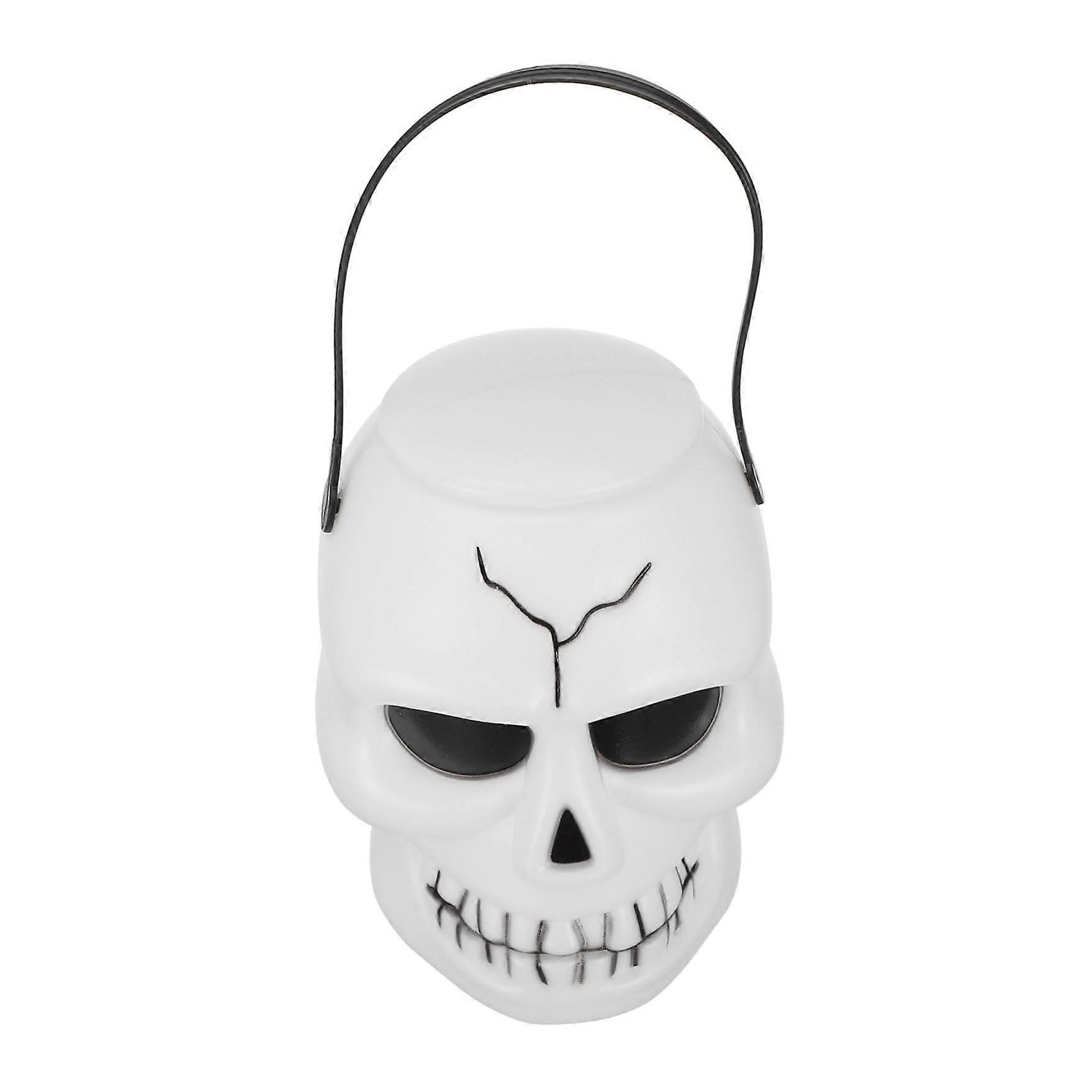 Plastic Candy Bucket for Halloween Decorative Candy Container with Skull Design for Parties Halloween Decoration Reusable and Easy to Clean