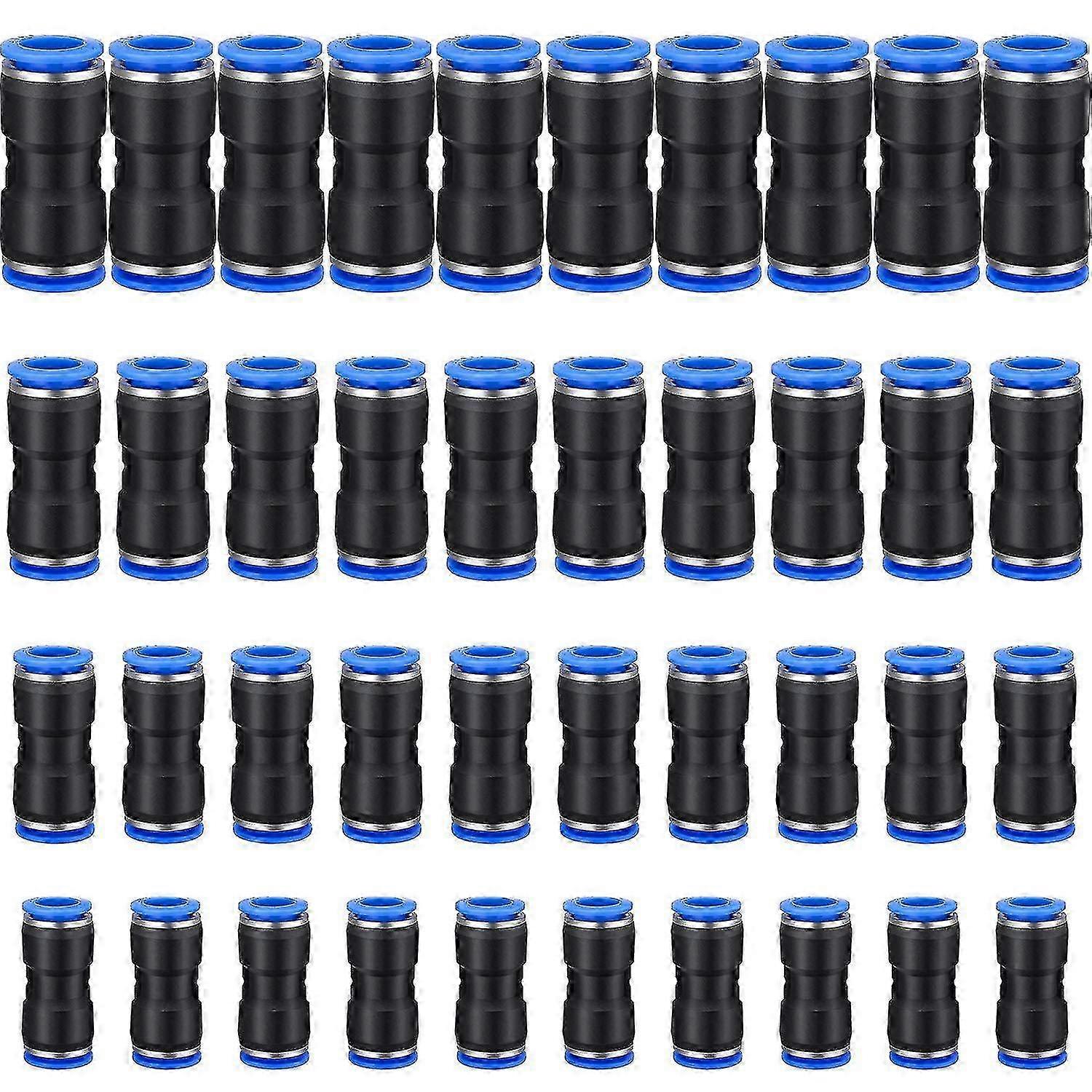 40 Piece Push-on Connectors for 6/8/10/12 Mm Quick Release Pneumatic Applications