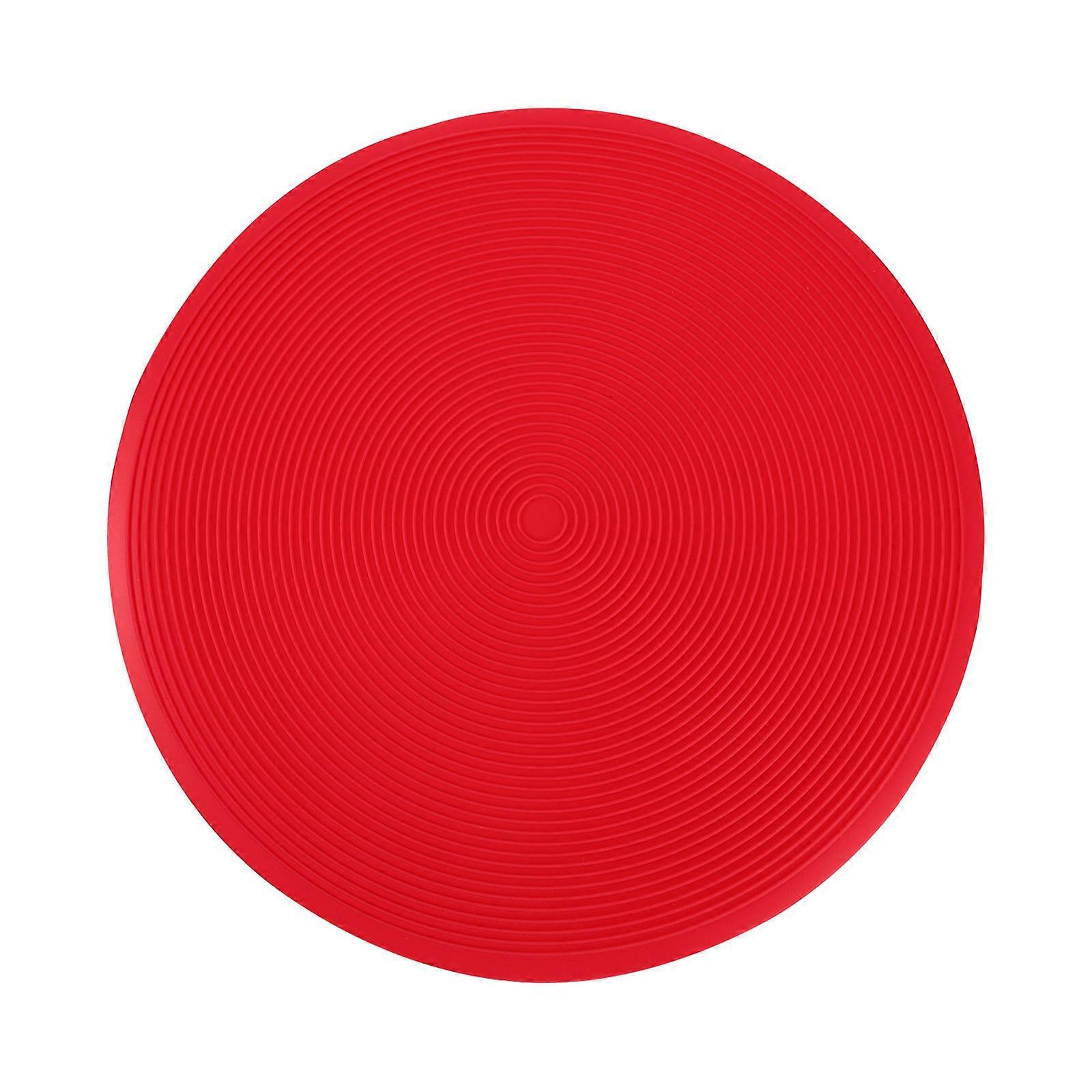 Silicone Heat Insulation Pad for Home Use Anti-slip Red Tableware Mat 1Pc
