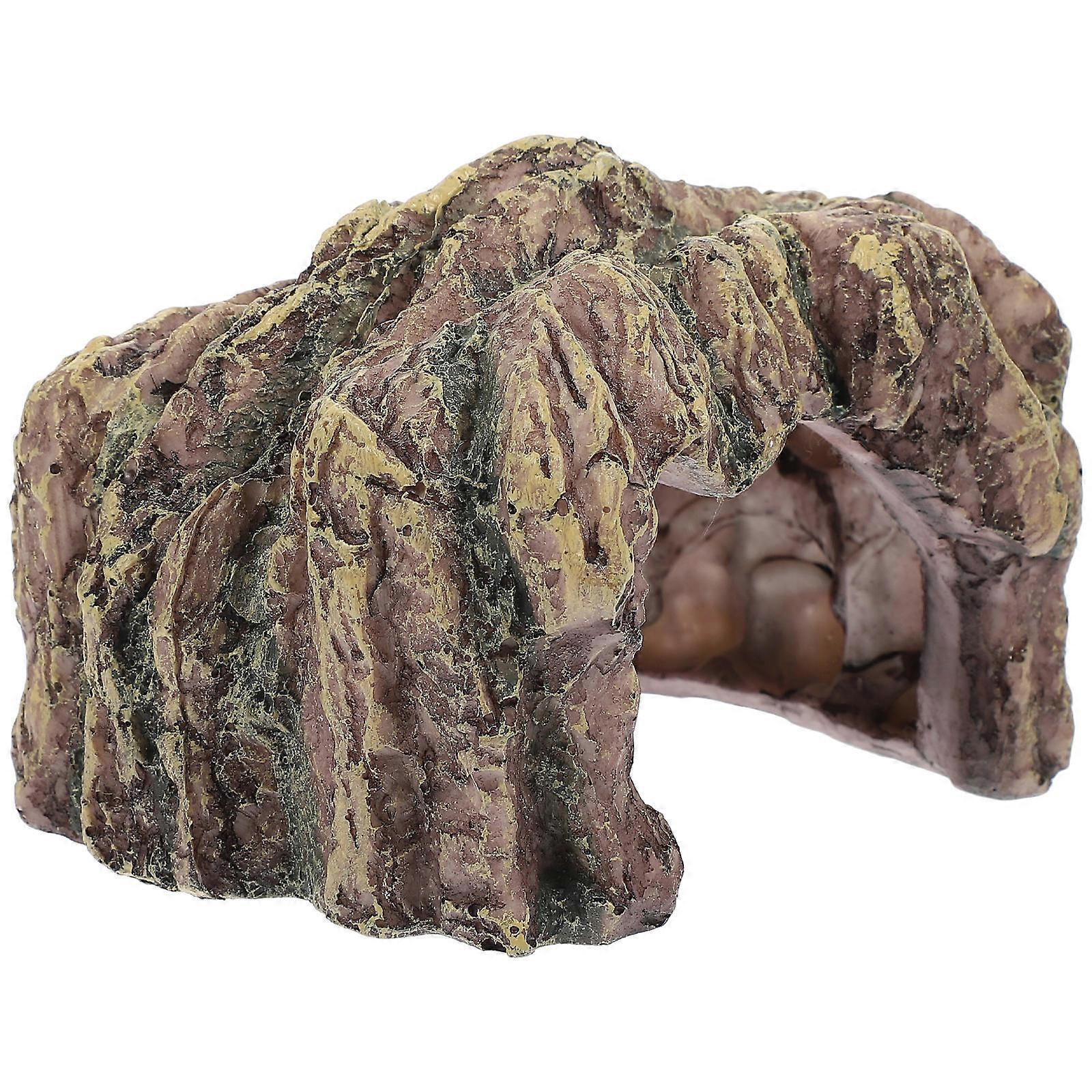 Resin Reptiles Hollow Tree Trunk Turtle Accessories Natural Setting Reptile Enthusiasts 1Set