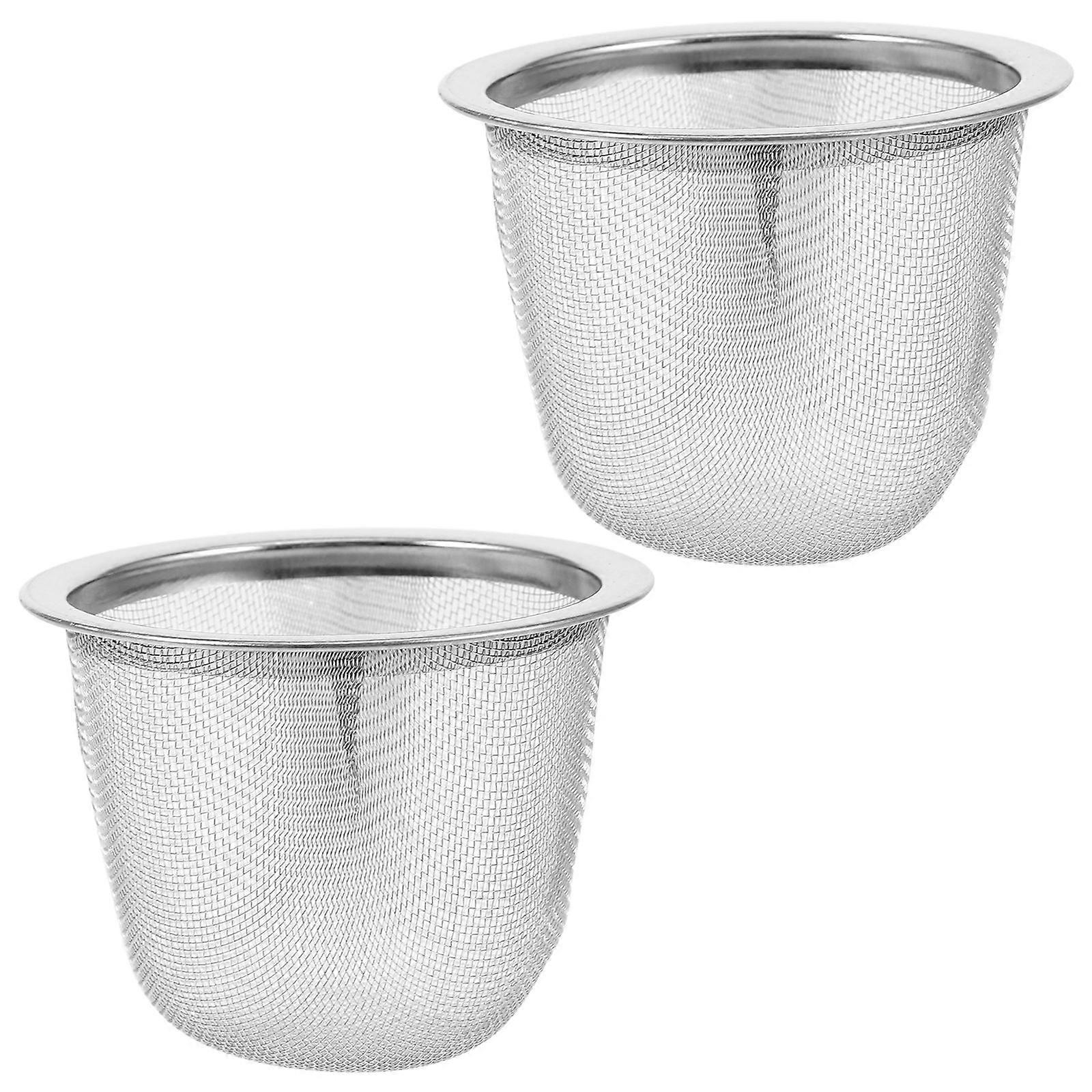 Teapot Tea Strainer Stainless Steel Tea Infuser Tea Room User-Friendly Design 2Set