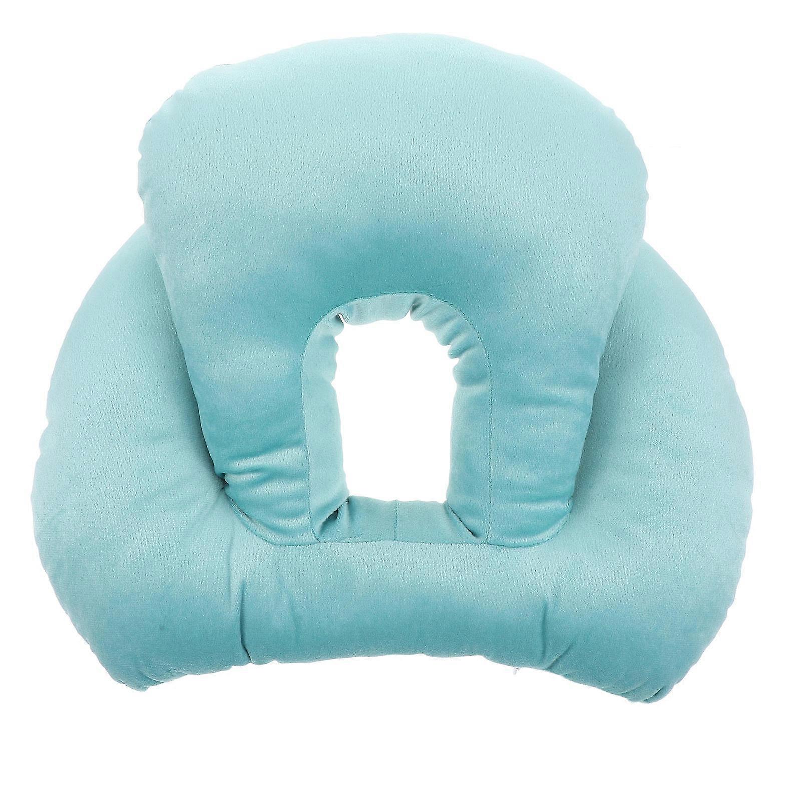 Portable Nap Pillow Ergonomic Design Office Workers Students Blue 38.00X30.06X16.00CM Support for Spine and Face 1Set