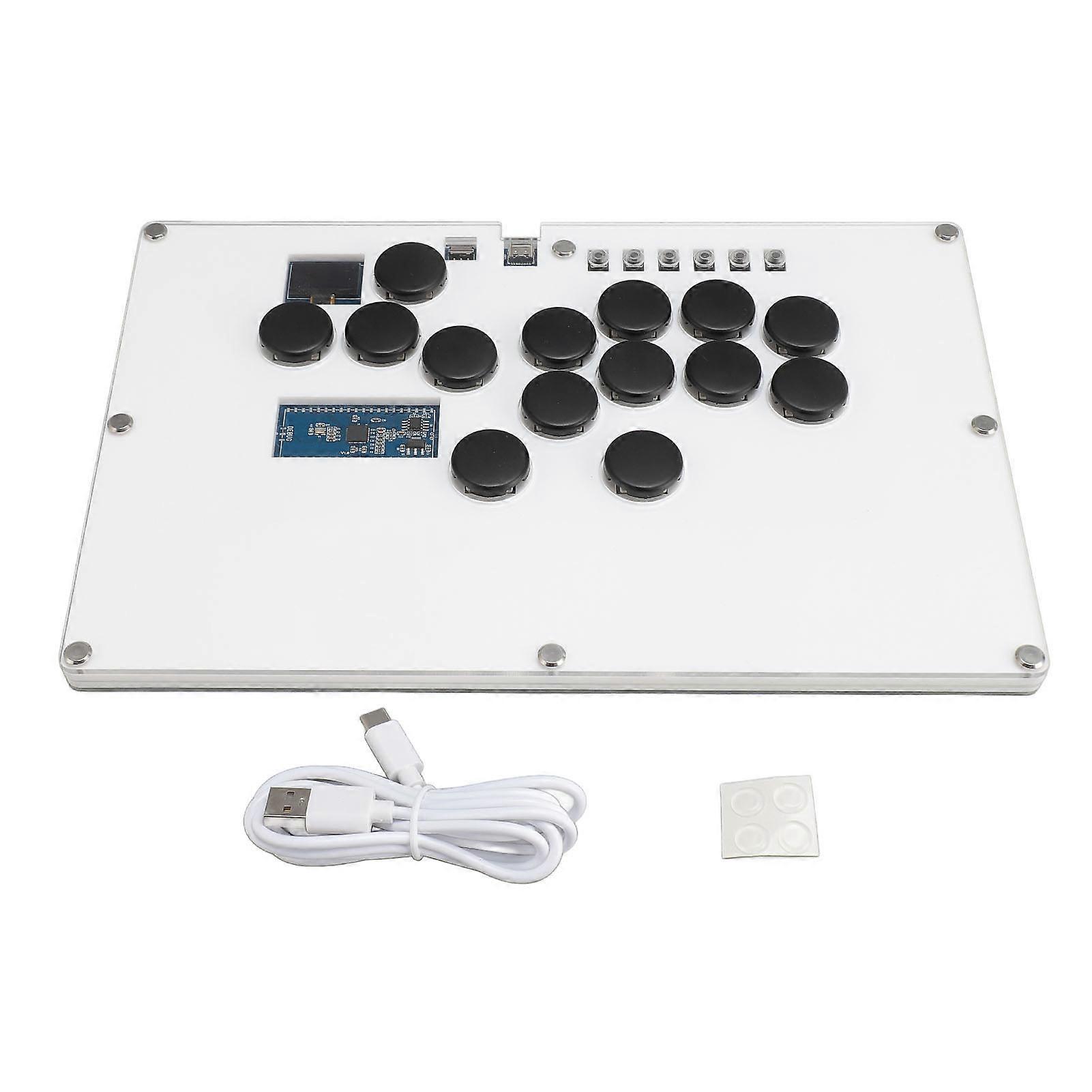 Arcade Stick 14-Key All Button Controller - Hot Swap, SOCD Support for PS3, Switch, PC