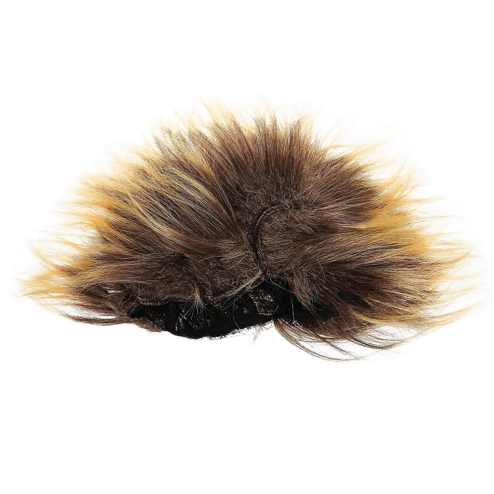 Funny Cosplay Wig – Lightweight Brown Spiky Synthetic Hairpiece for Masquerade & Festival Parties – Adult Costume Accessory