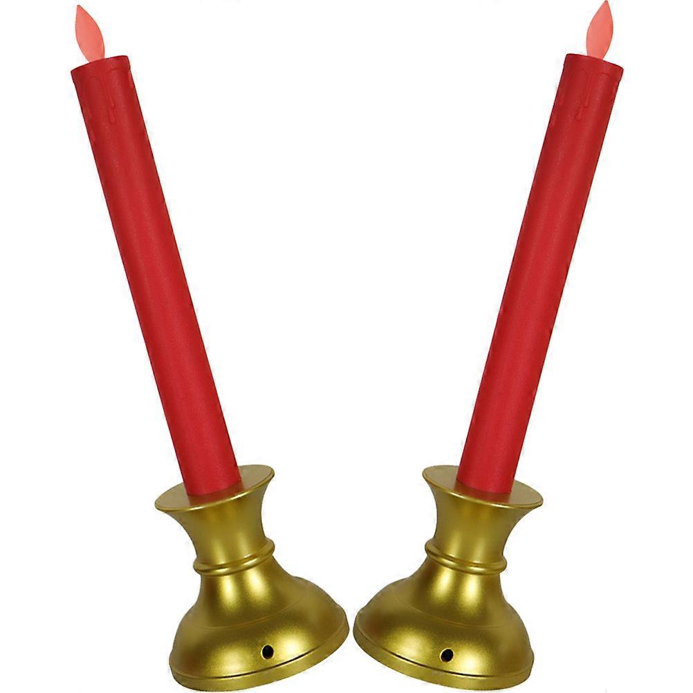 Usb Flameless Candles Reusable Led Candles Decorative For Home Atmosphere Warm Led Light 2Pcs