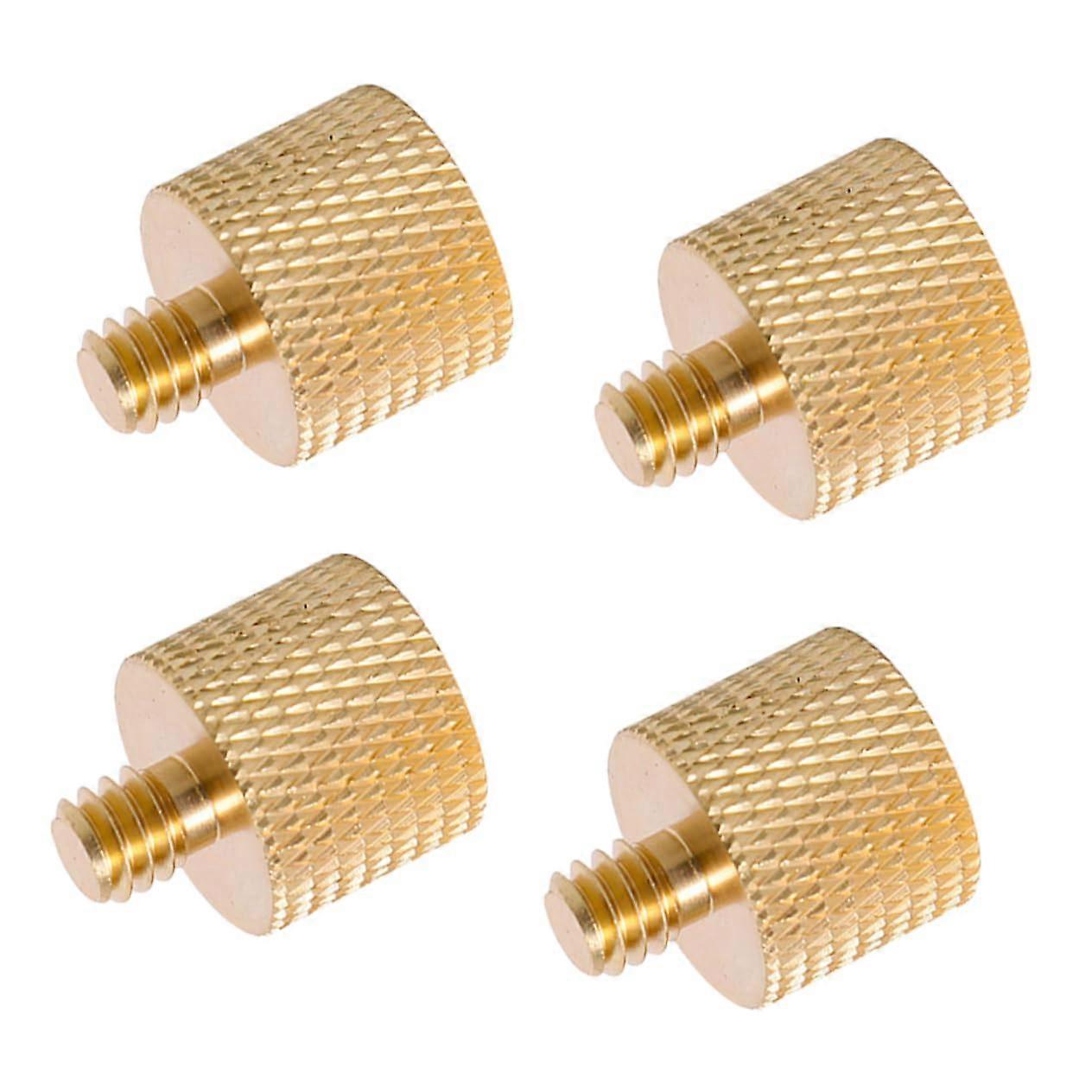 3/8' to 1/4' Camera Screw Adapter Thread Mount for Tripod Quick Release Plate Screw Golden