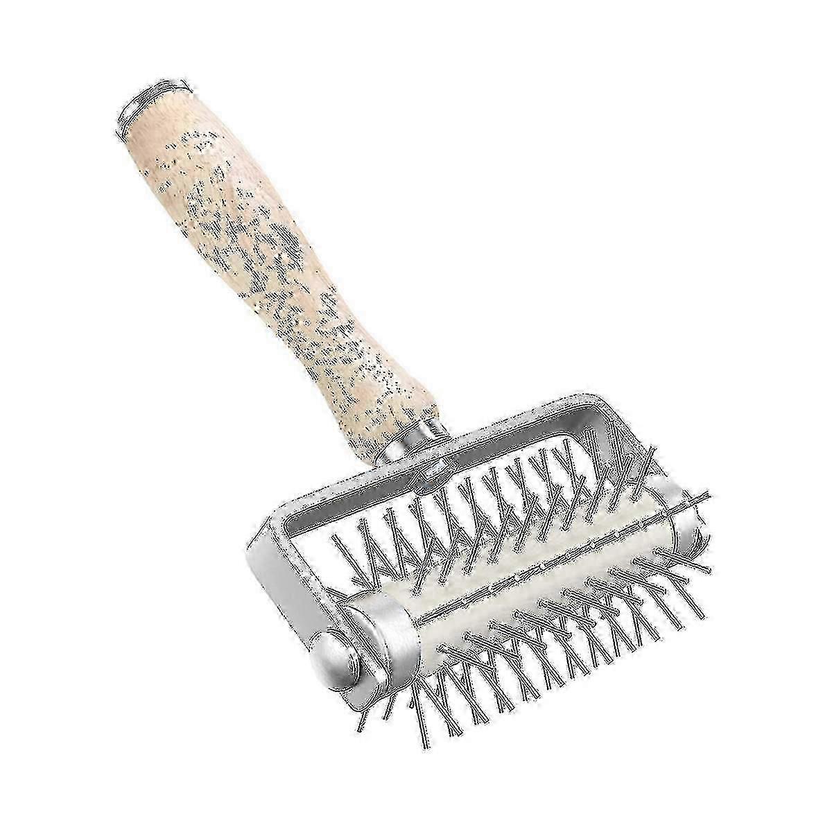 Pastry Roller With Stainless Steel Spikes Pizza Tool, Prevents Dough From Blistering, Pizza Making Accessory