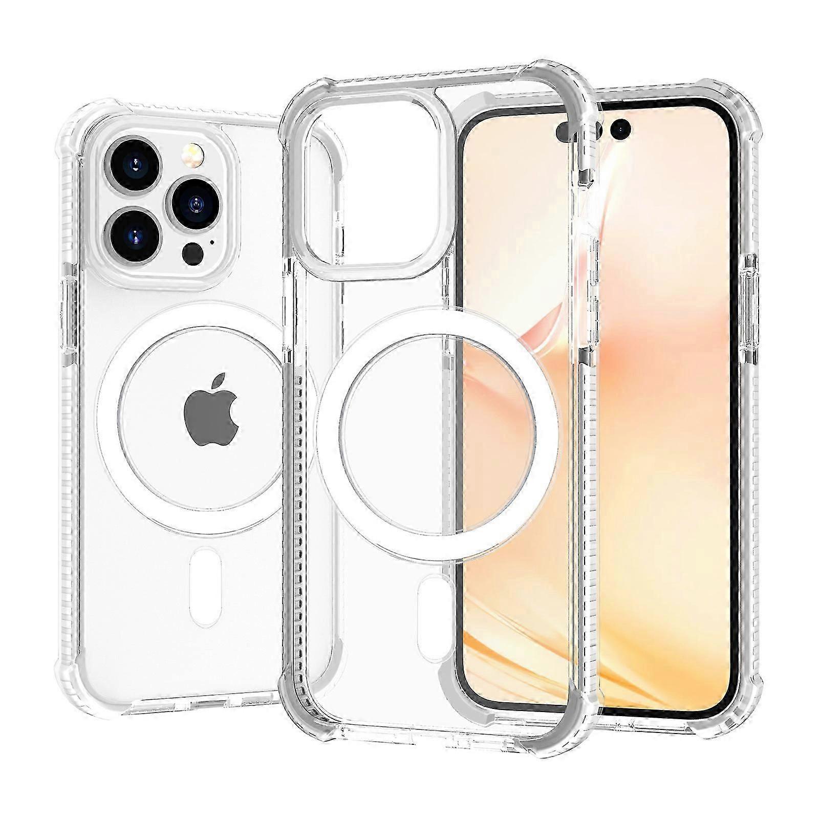 Magnetic Case for iPhone 15 Pro Max/15 Ultra Clear Compatible with MagSafe, Impact Protective Shockproof [Non-Yellowing]