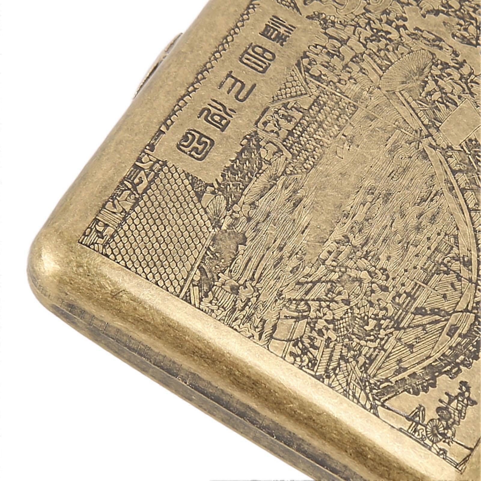 Metal Cigarette Case 20 Capacity Double Sided Spring Clip Open Portable Vintage Cigarette Holder Case