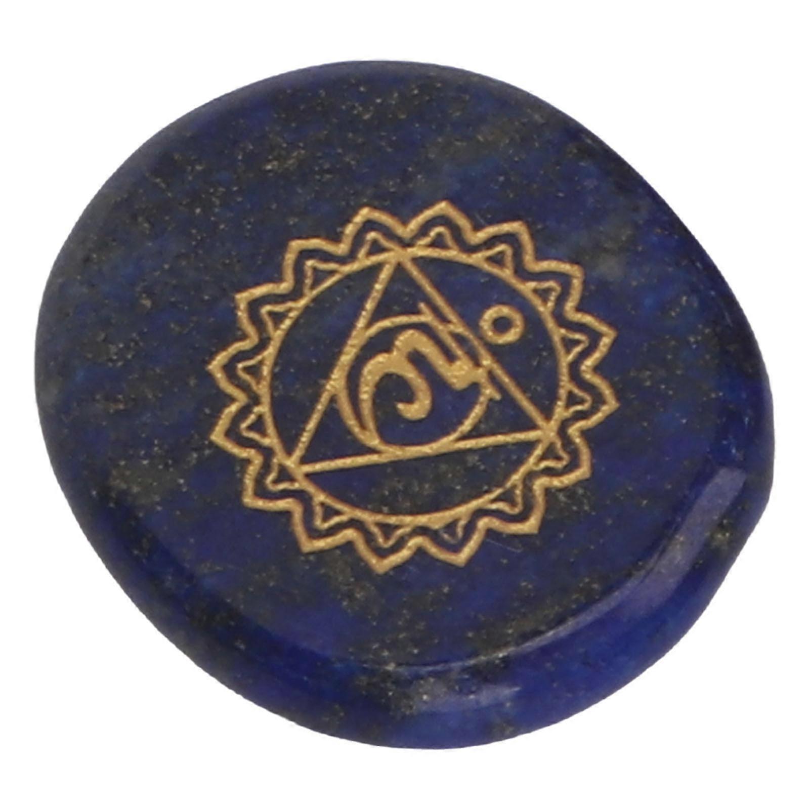 7 Pcs Rune Stones Set Different Color Smoother Yoga Stone for Meditation Healing Decompression Gift