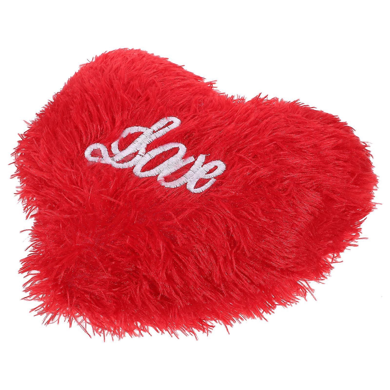 Valentine's Day Pillow Heart Heart-Shaped Pillow For Party Red Plush 1Set