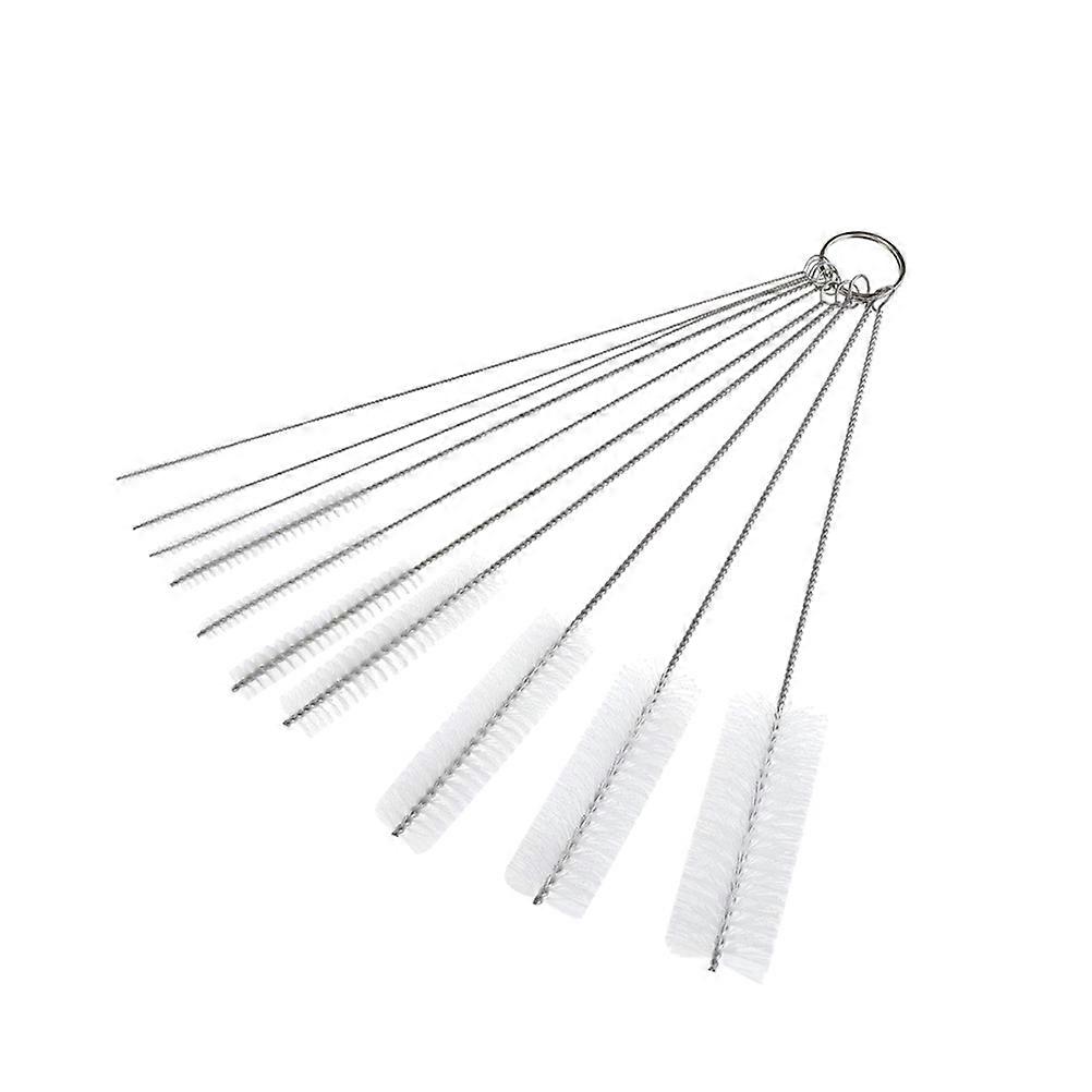 Drinking Straw Brush 10Pcs White for Cleaning with Versatile Sizes and Storage