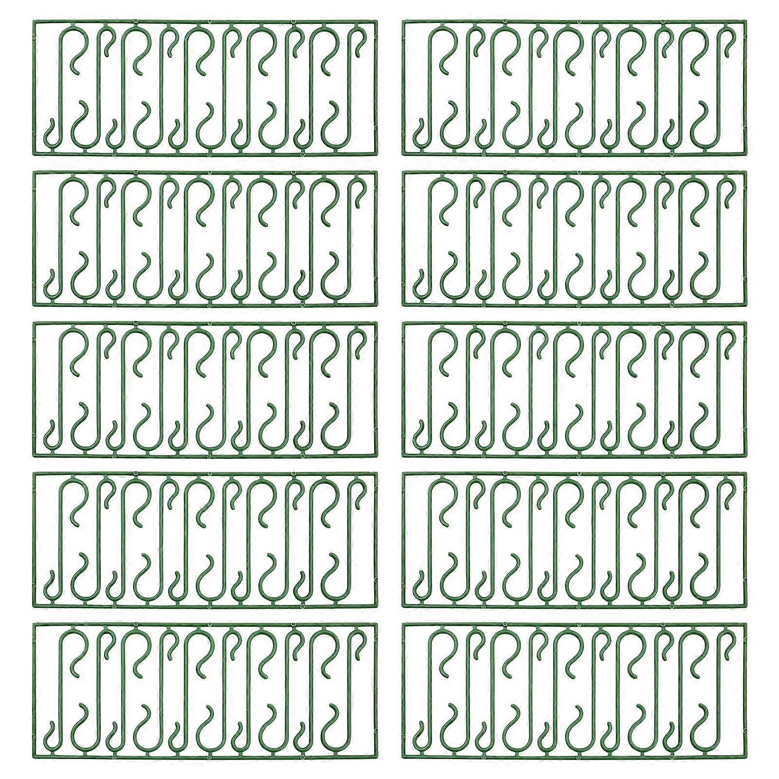 Christmas Hooks for Ornaments - Green Wire Hanger Hooks for Baubles and Bells - Durable Tree Decoration Connectors