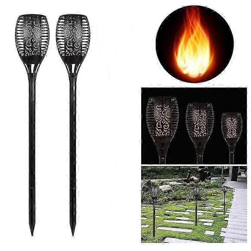 Solarflamme Lampe Outdoor Garten Garten Landschaft Lampe LED Aufladung Erdstecker Rasen Dekoration 2er Pack
