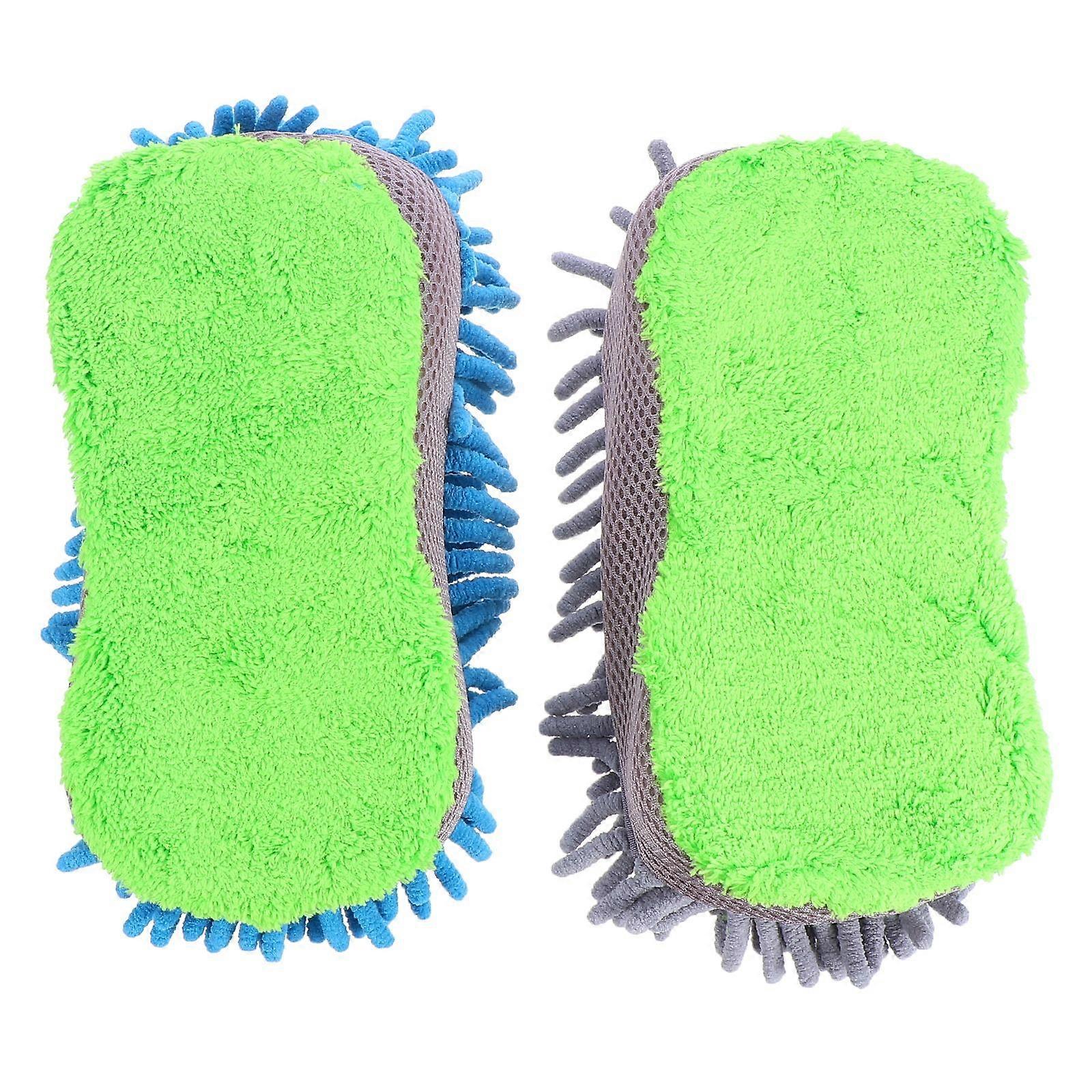 Car Cleaning Sponges Blot-Removing Multi-Purpose Scratch-Free Rectangular 23x11.5x6 Cm 2Pcs