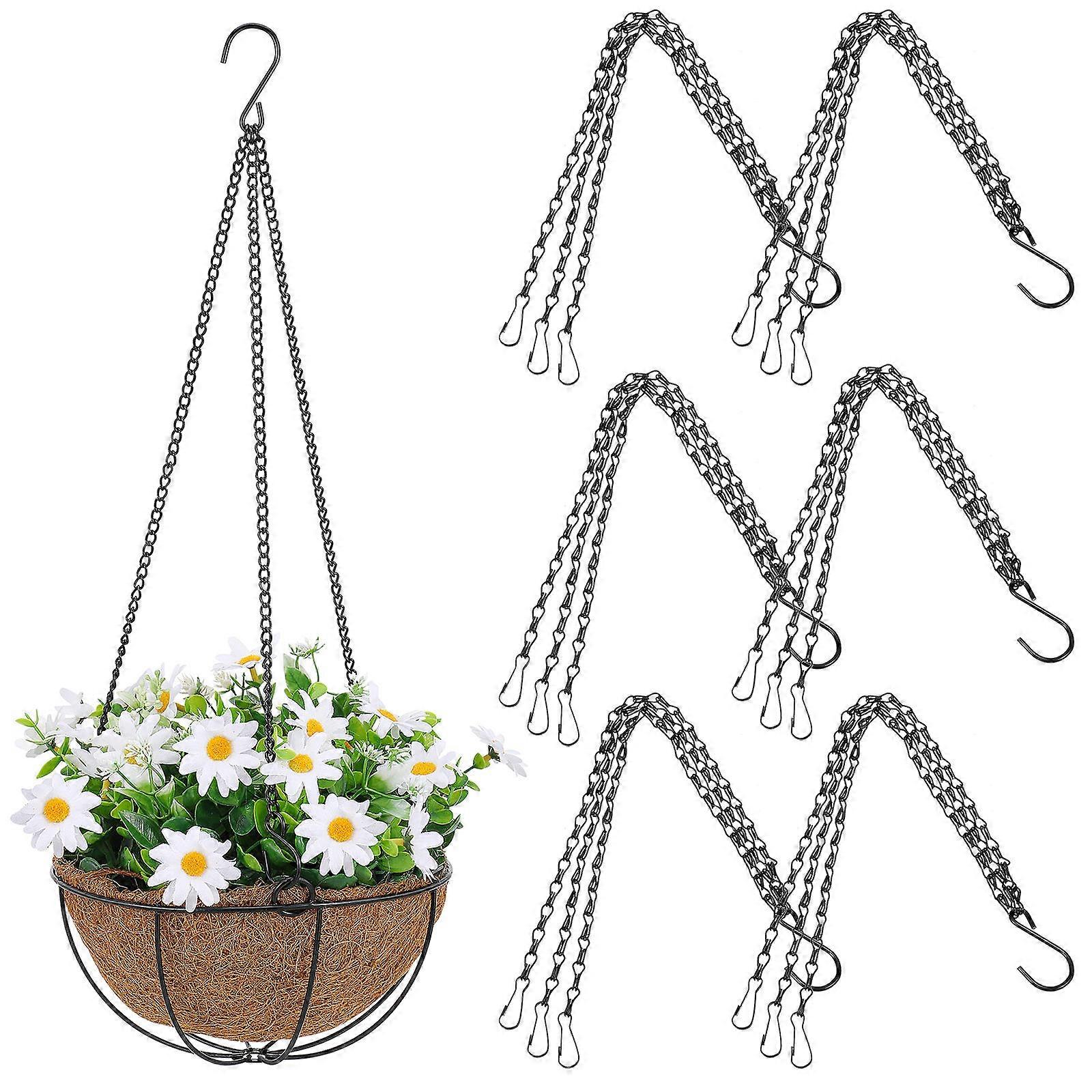 6pcs Hanging Basket Chains for Garden Plant Hangers – Versatile Use with Stylish & Convenient Design