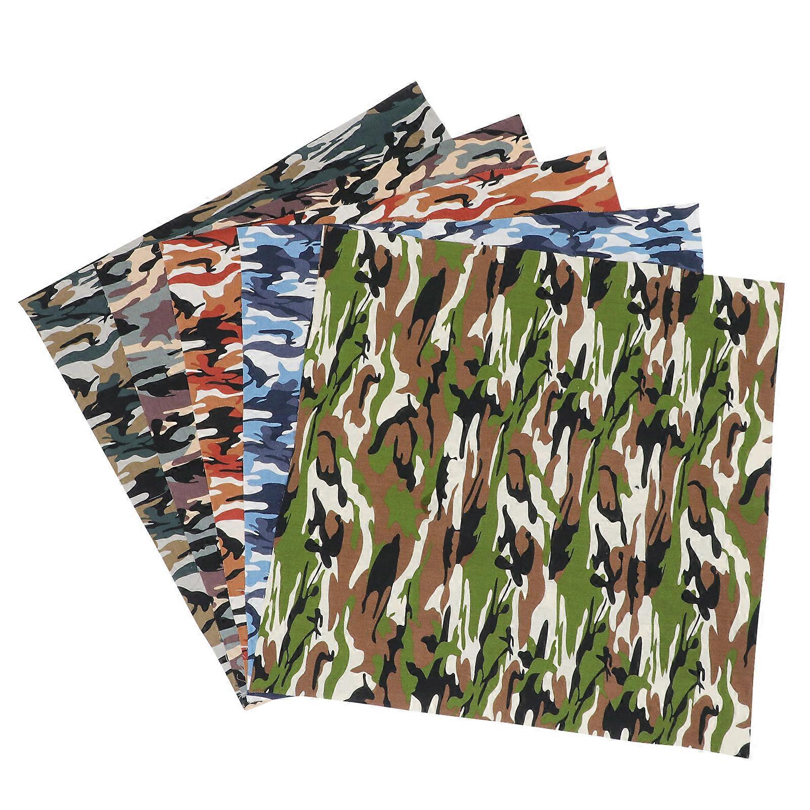 5pcs Camouflage Fabric for DIY Crafts, Quilting & Sewing Kits – Durable, Attractive Material for Handmade Projects