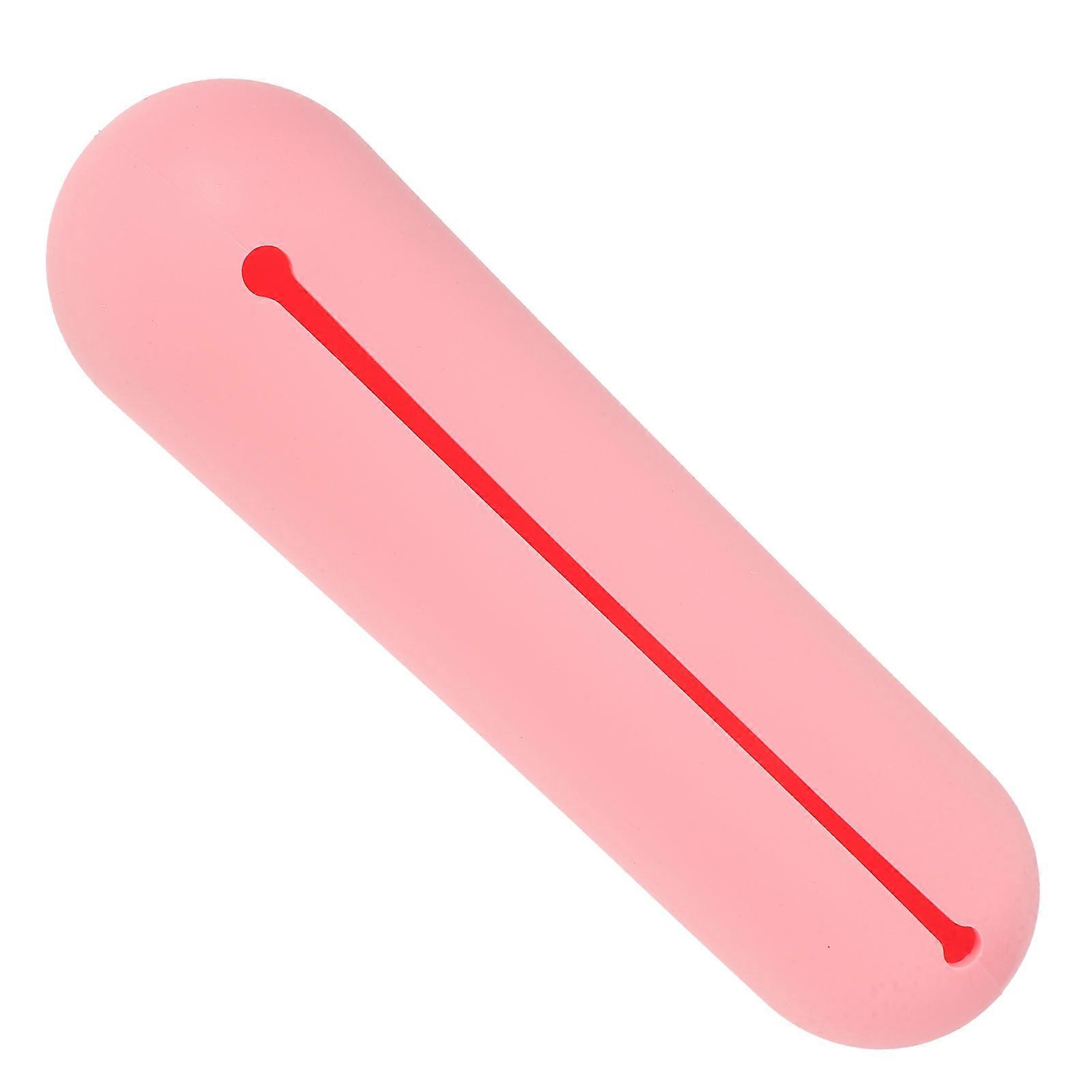 Portable Travel Makeup Brush Case in Pink Silicone for Storage Small and Easy to Carry