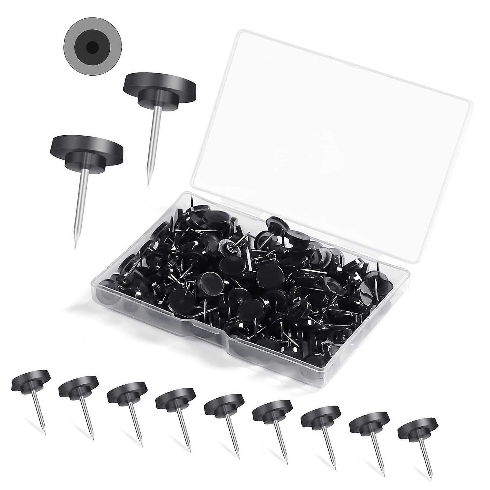 150Pcs Round Flat Head Push Pin Decorative Thumbtacks Cork Notice Board Pin with Case for Cork Board Bulletin Board Multicolor