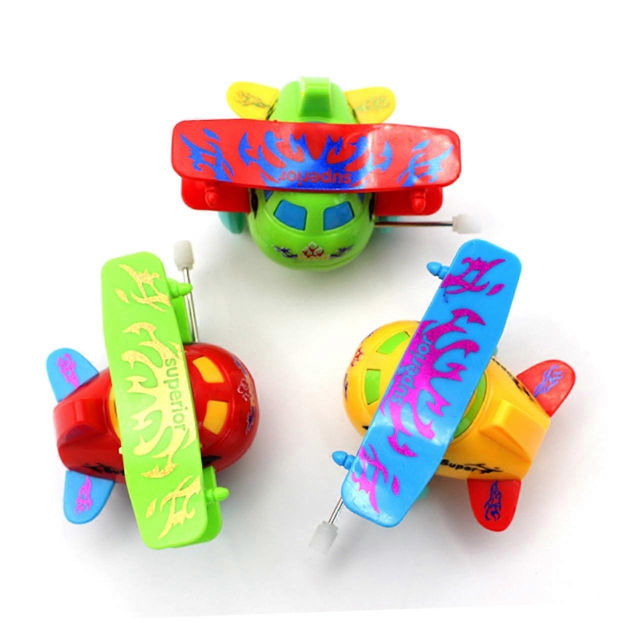 3 Pieces Windup Airplane for HandControlled Rotating Chain Toy Random Colors for Interactive ParentChild Activities and Motor Skills