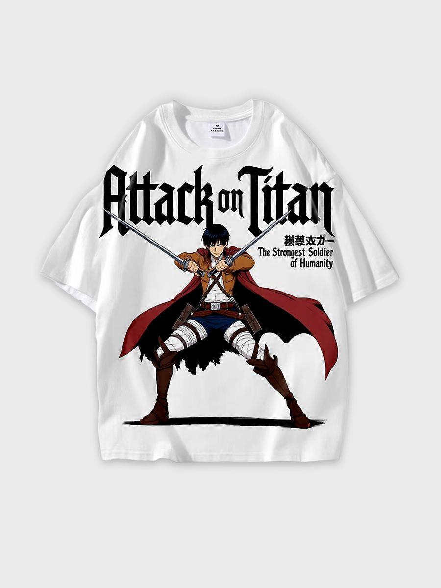 T-shirt round neck Character Pattern loose short sleeve P3059
