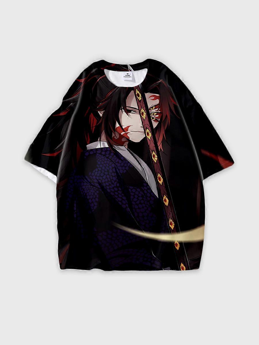 T-shirt round neck Character Pattern loose short sleeve P352