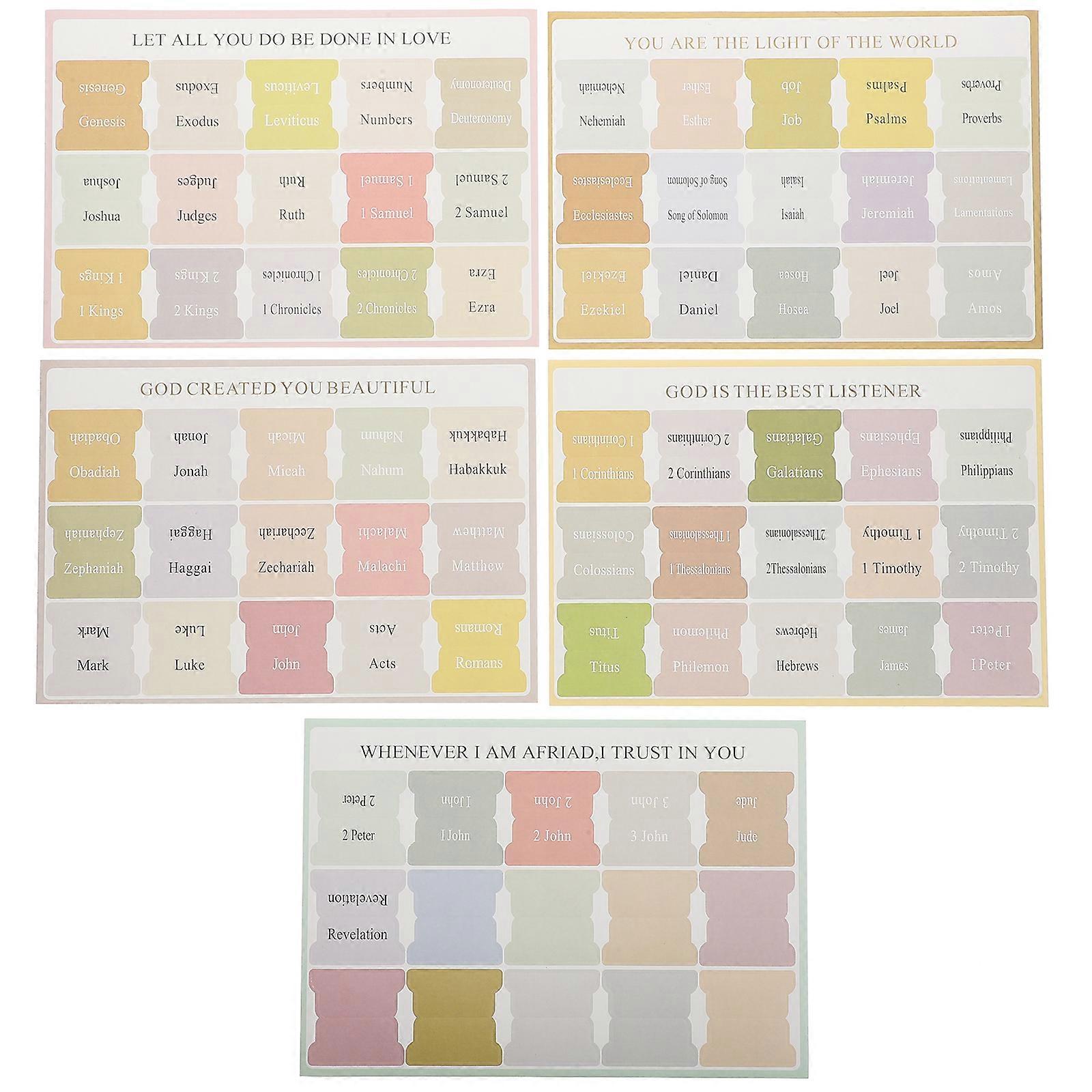 Book Index Tabs Writing Information Daily Study Professionals 5Sets