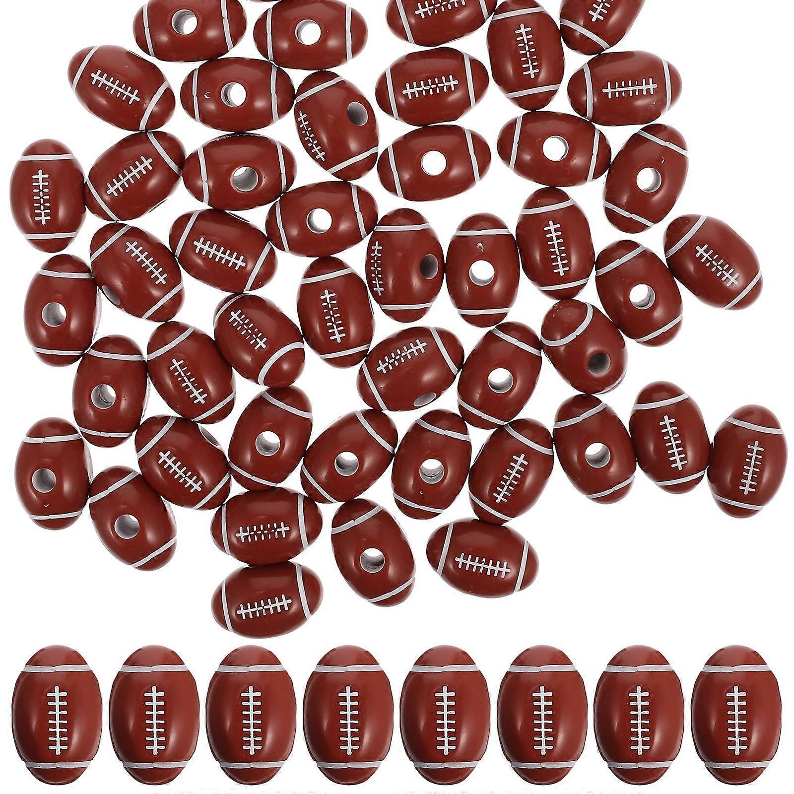 Here's a polished and professional product description for your **150pcs Acrylic Football Beads**:
**150pcs Acrylic Football Beads – Large Hole