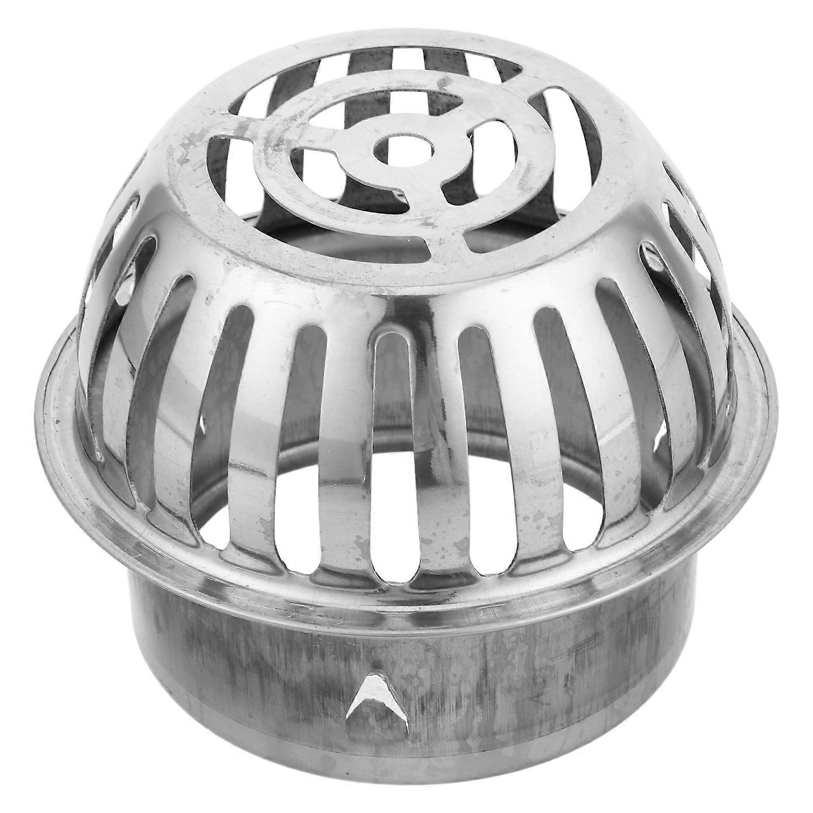 Stainless Steel Gutter Guard Strainer for Roof Downspouts – High Capacity Round Design with Fine Mesh Filter to Prevent Blockages, Leaves, and Ensure