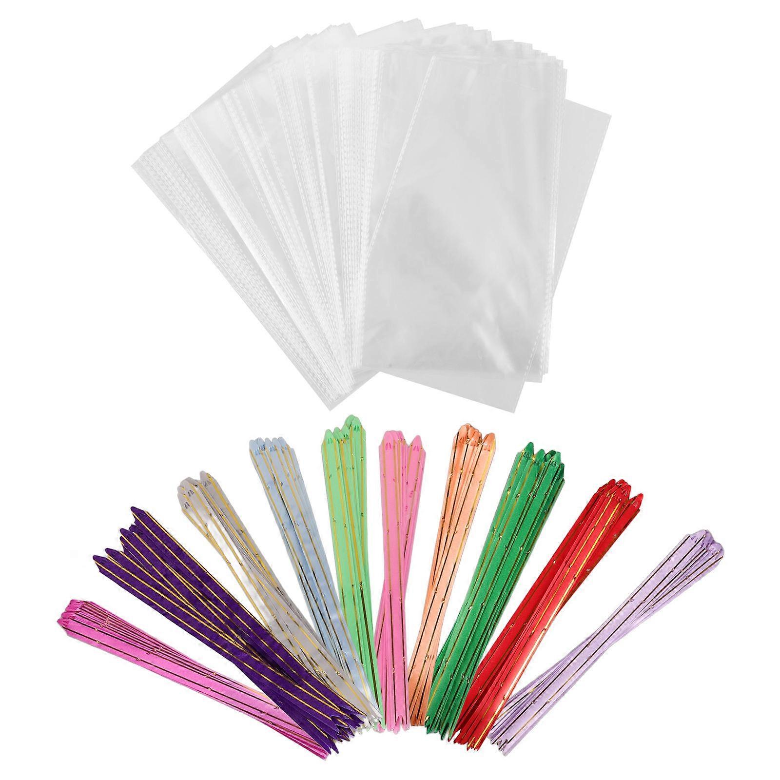 Transparent OPP Gift Bags with Ties for Storage Use Versatile Reusable Clear Bags Ideal for Candies Snacks 100pcs