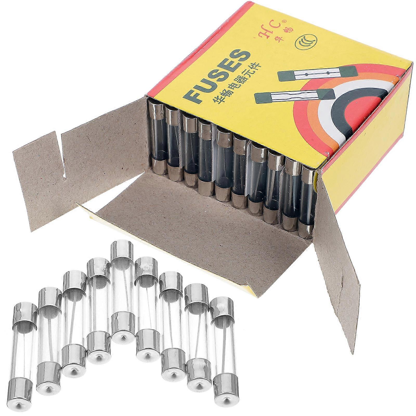 Glass Fuse Tube Kit 100pcs for Microwave Oven High Voltage Replacement   Easy Install Overload Circuit Protection