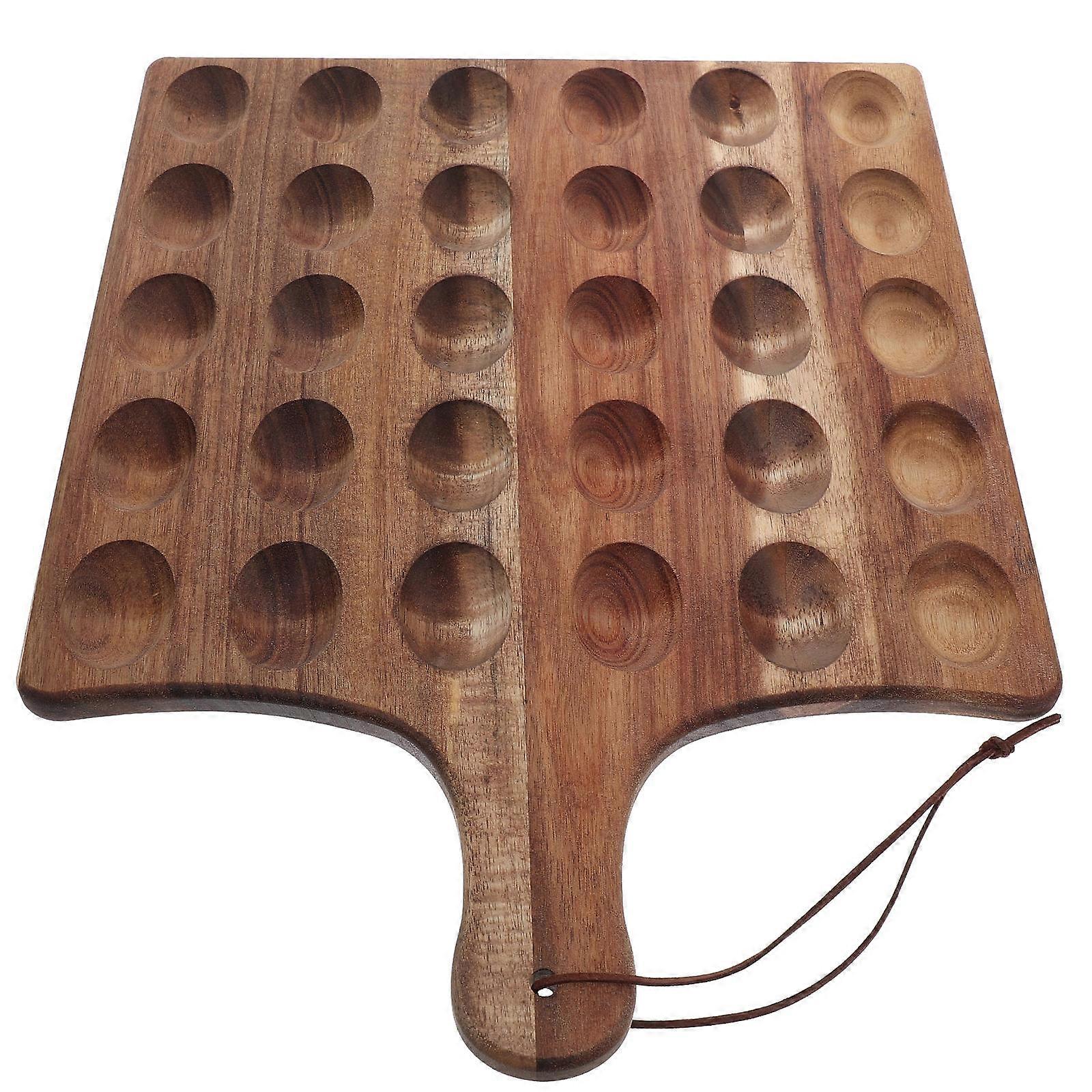 Serving Tray Wooden Egg Tray Catering Industry Gatherings Space-saving Rustic Charm 1Set