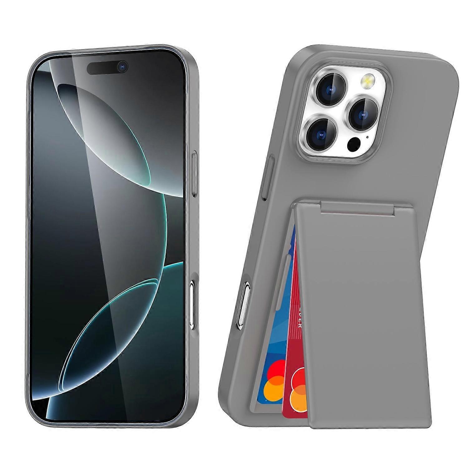 Card Holder Stand Phone Case For iPhone 16 Pro Max