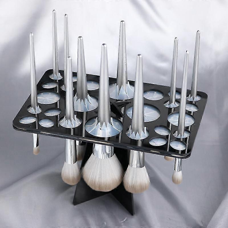 Makeup Brush Drying Rack, Brush Dryer, Foldable 28-Compartment A