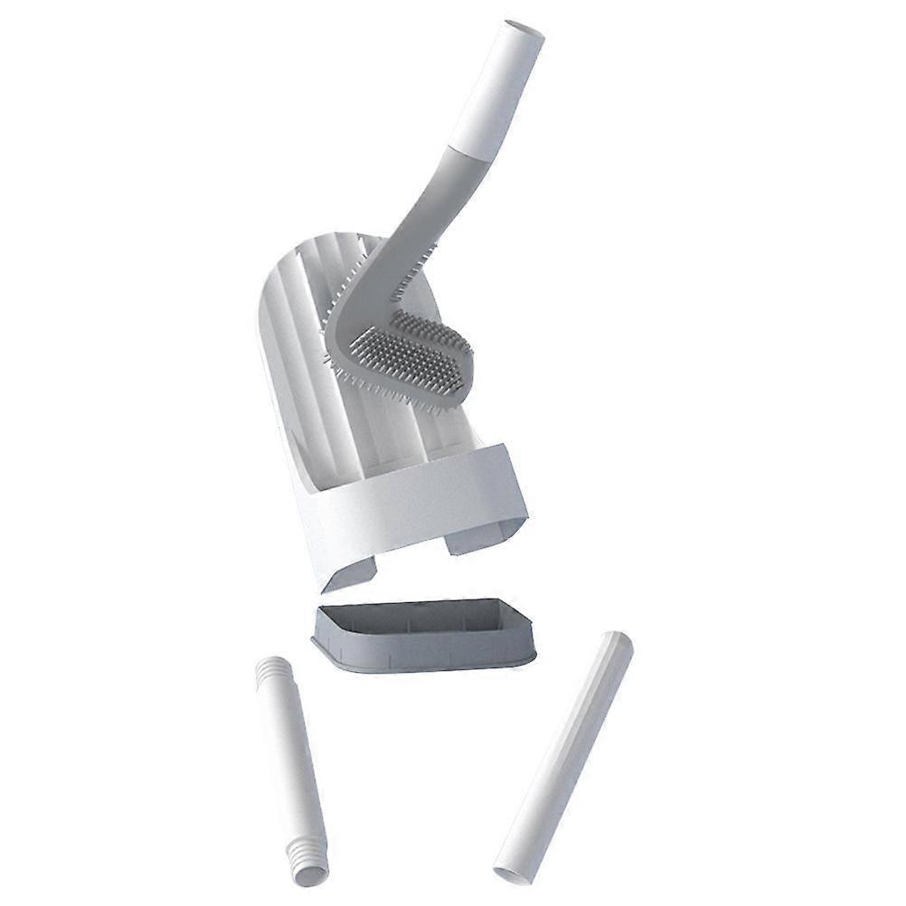 Golf Toilet Brush Set with Long Handle, Flexible Bristles & No Dead Corner Design, Compact Space Saving Bathroom Cleaner for Home Use