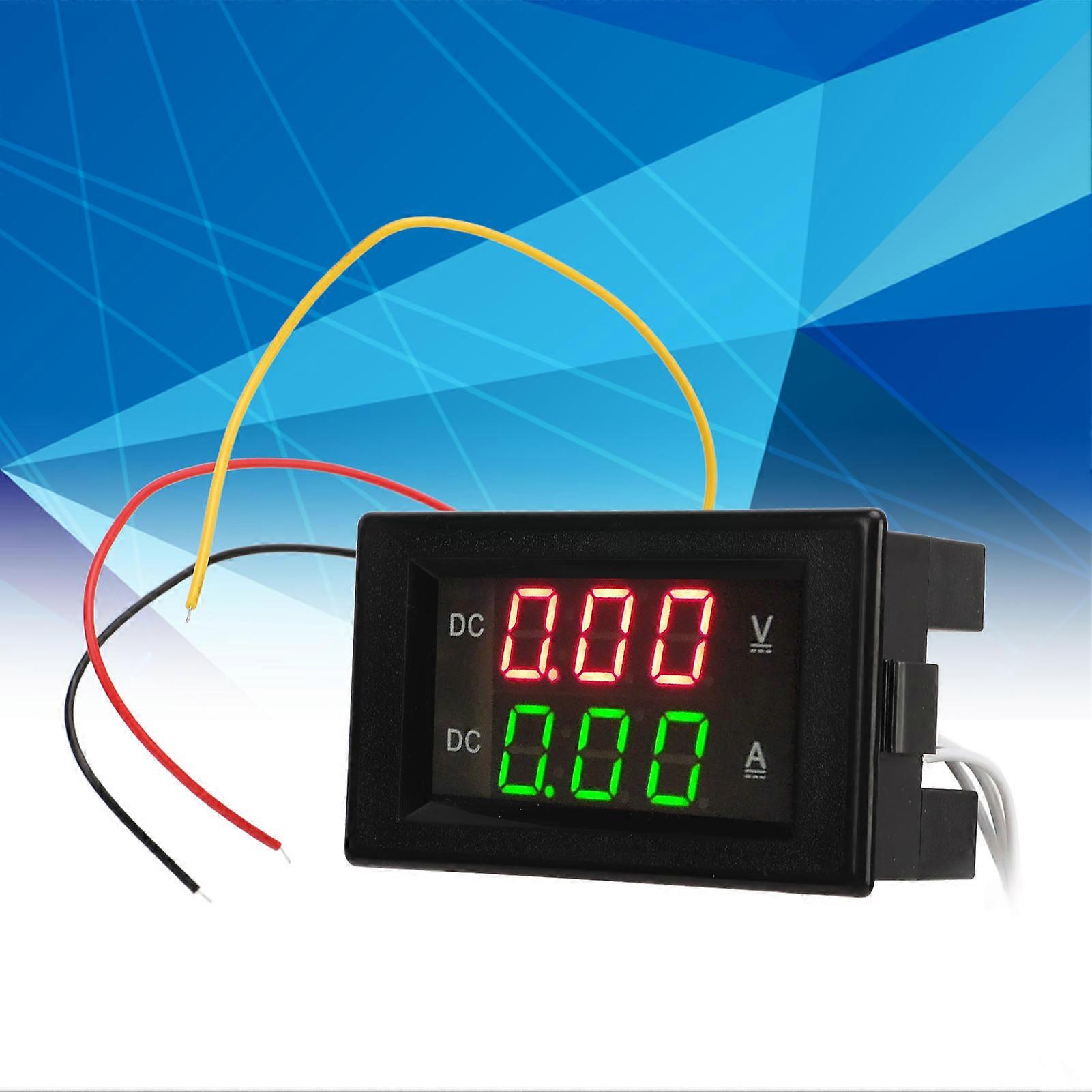 2 i 1 volt förstärkare meter 600V 20A dubbel digital display LED amperemeter voltmeter mätare för bil motorcykel 