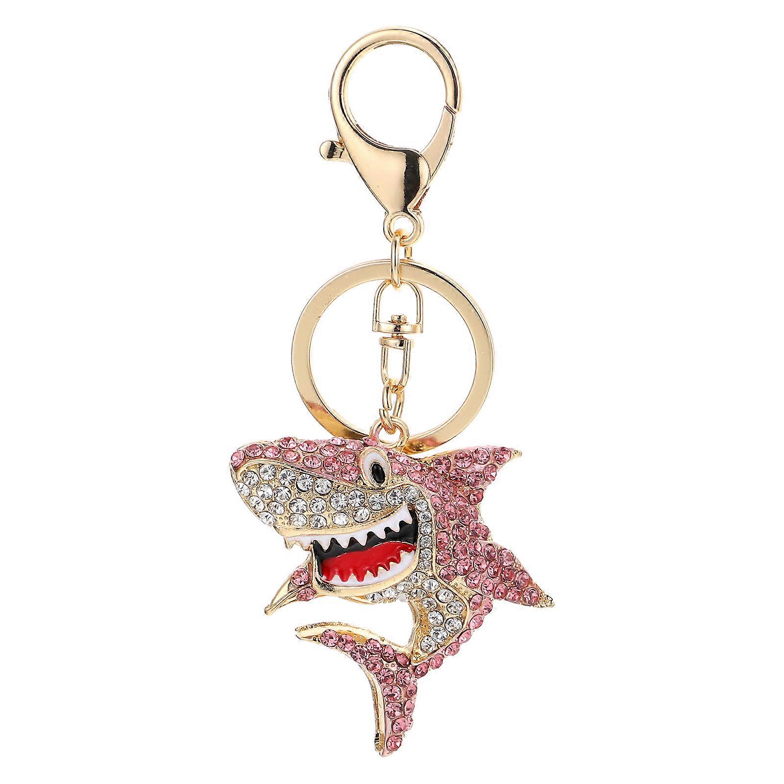 Practical Zinc Alloy Rhinestone Pendant Bag Hanging Ornament Key Chain Decor