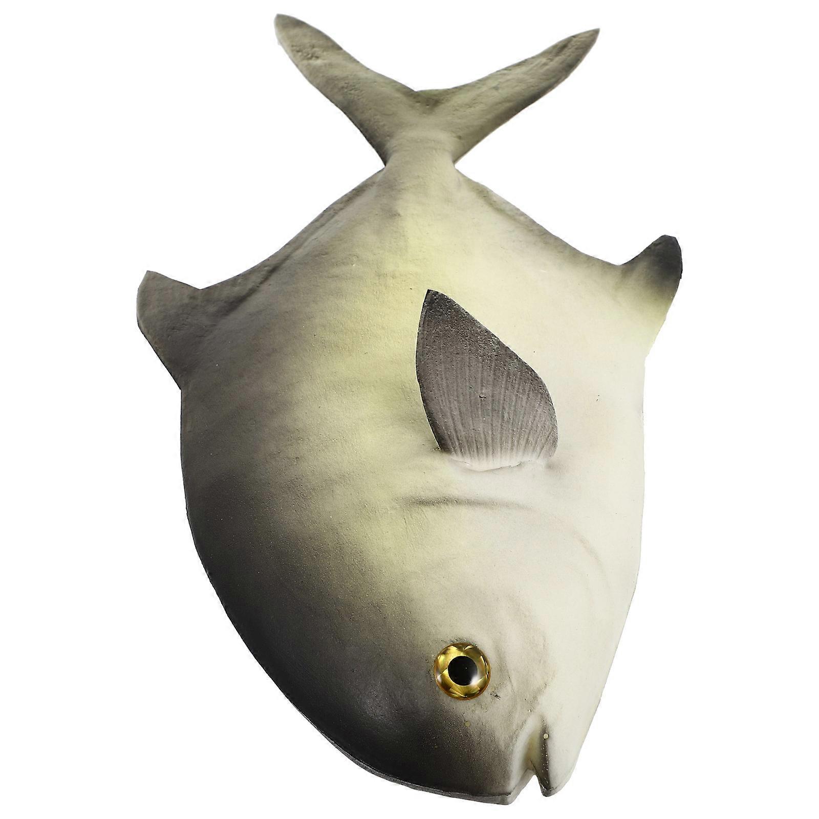 Simulation Fish Artificial Fish Toy for Decoration 1Pcs Grey PU Material