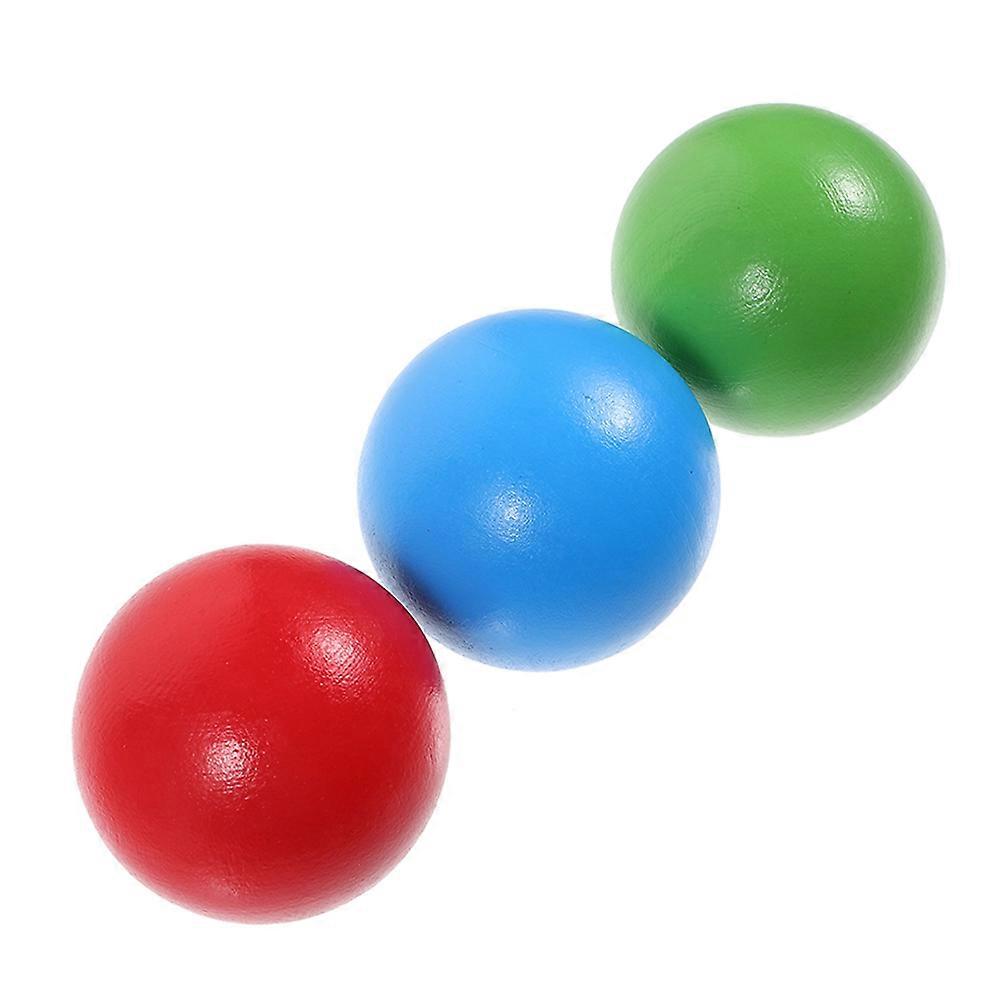 3pcs Small Wooden Croquet Balls – Replacement for Backyard Lawn Games to Improve Hand Eye Coordination & Teamwork