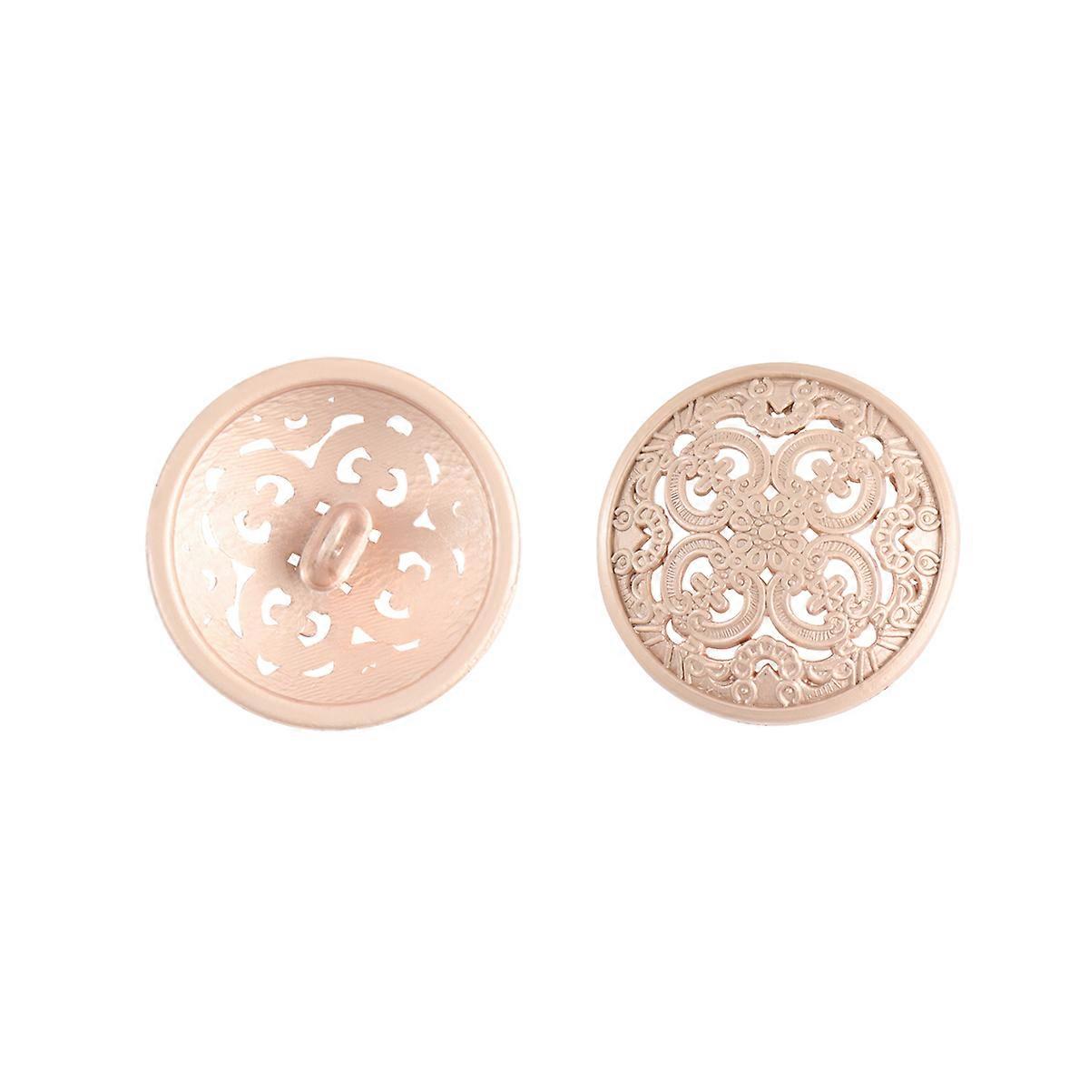 30pcs 25mm Stylish Metal Buckle Hollow Out Button Handcraft Button DIY Sewing Buttons for Decor Use Golden