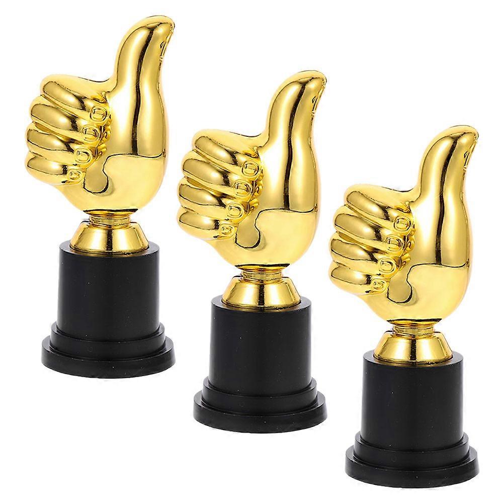 3Pcs Thumb Shaped Competition Trophy Decorative Model for Kindergarten