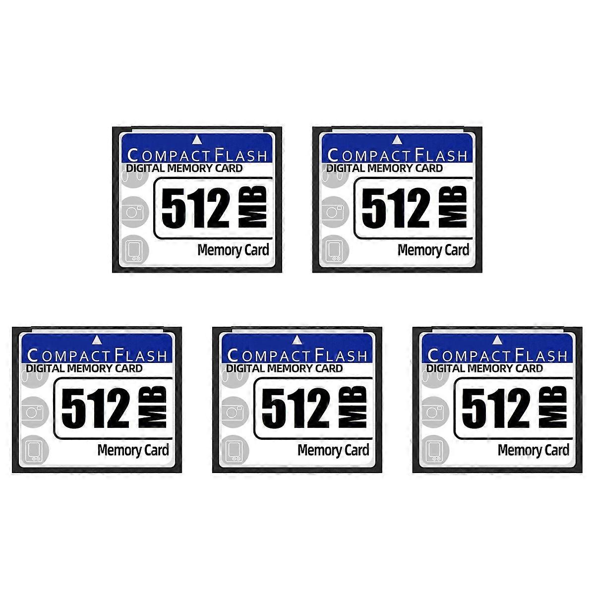 5X 512MB Compact Flash Memory Card for Camera, Advertising Machine, Industrial Computer Card