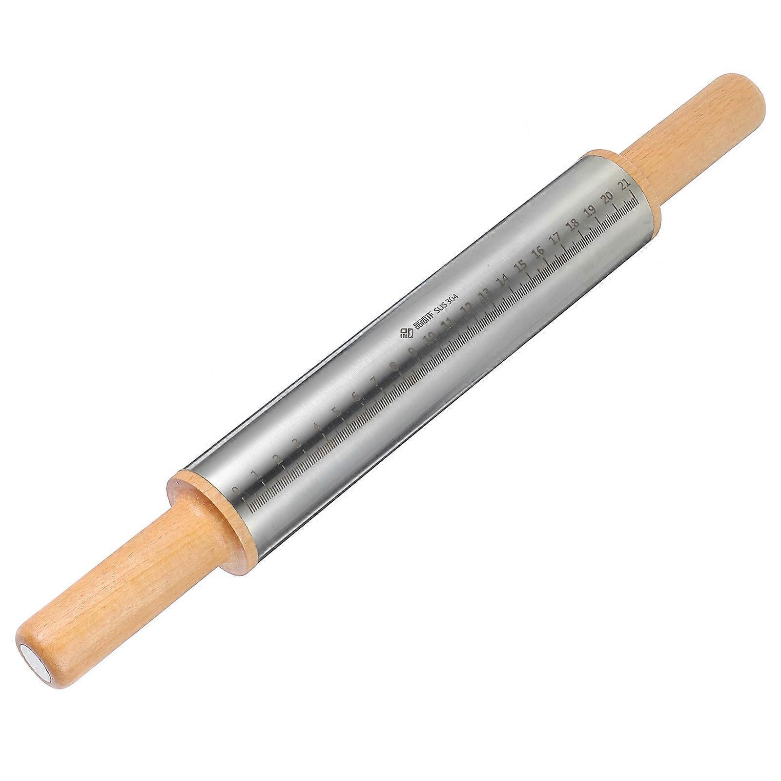 Stainless Steel Rolling Pin for Baking Ideal for Pizza Dough Cookies and Dumplings Multi Color 18 inch