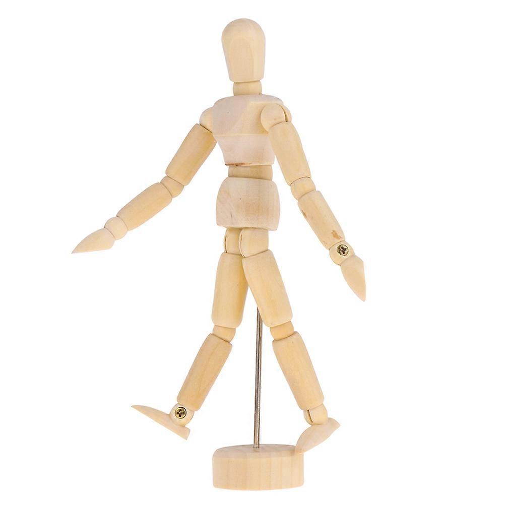 Wooden Model Mannequin for Sketching Artists Made of Plastic Beige Color 2Pcs 4.5Inches 11.4cm and 5.5Inches 14cm